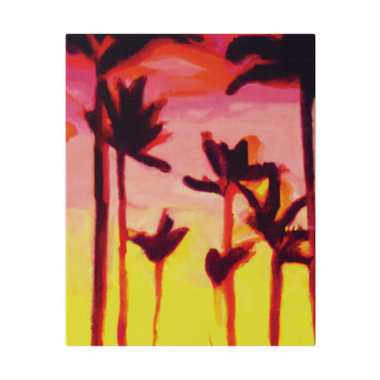 2249A - Miami Beach Sunset Painting Print | Miami | Beach | Sunset | Poster | Home Decor | Wall Art | Canvas