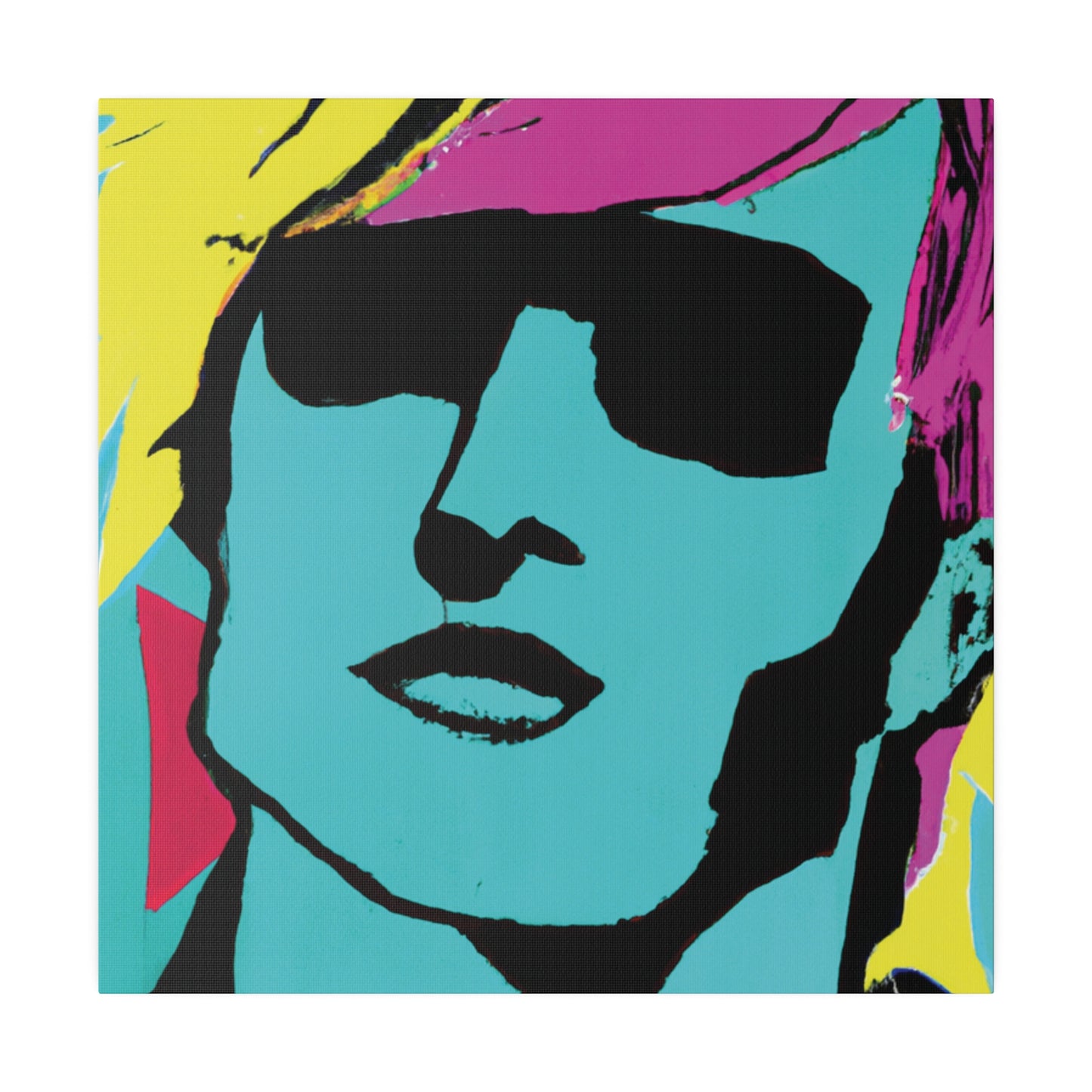 8753H - Rockstar Painting Print | Face | Abstract | Poster | Home Decor | Wall Art | Music Art | Canvas