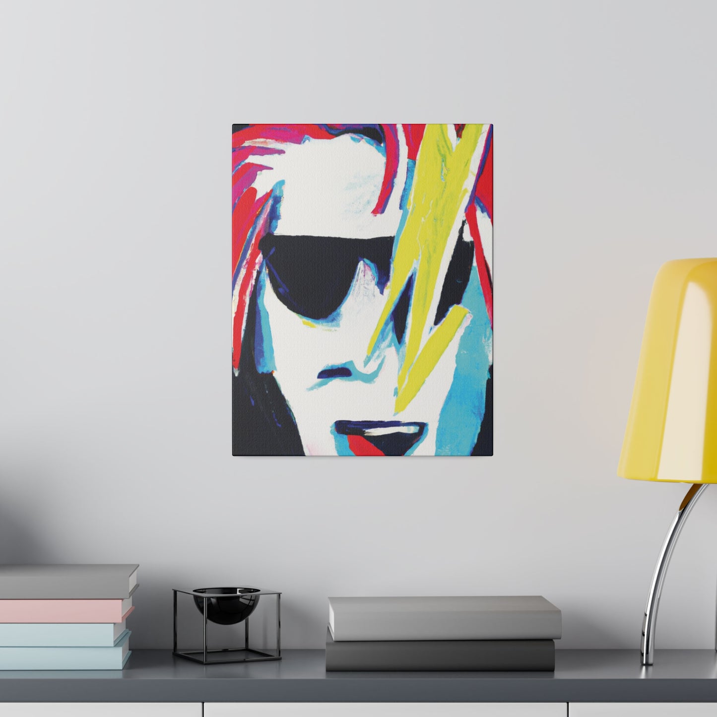 6481K - Rockstar Painting Print | Face | Abstract | Poster | Home Decor | Wall Art | Music Art | Canvas