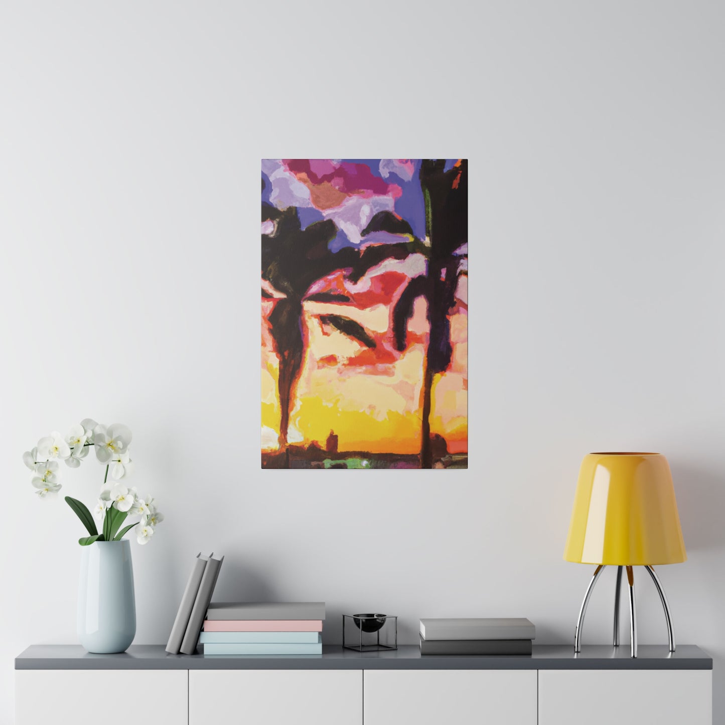 1138H - Miami Beach Sunset Painting Print | Miami | Beach | Sunset | Poster | Home Decor | Wall Art | Canvas