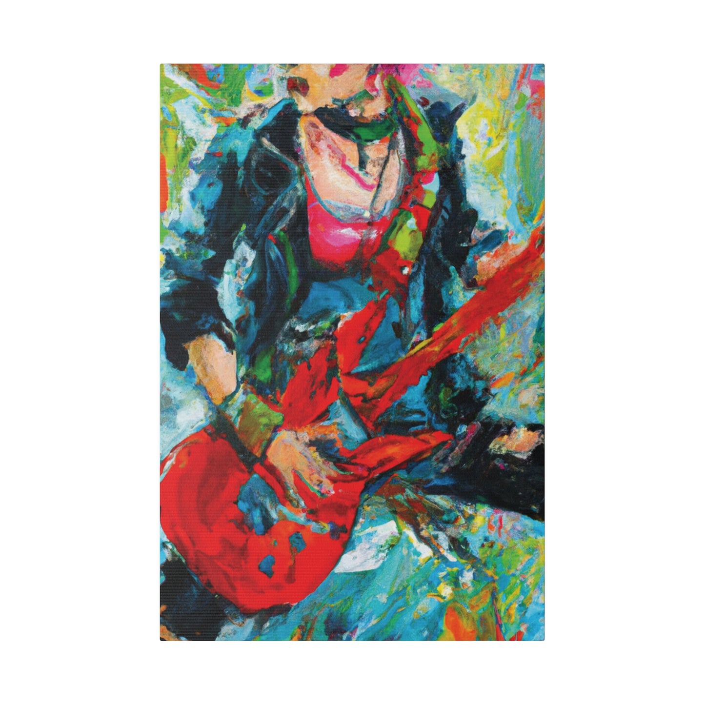 7746Y - Rockstar Oil Painting Style Print | Poster | Home Decor | Wall Art | Music Art | Canvas