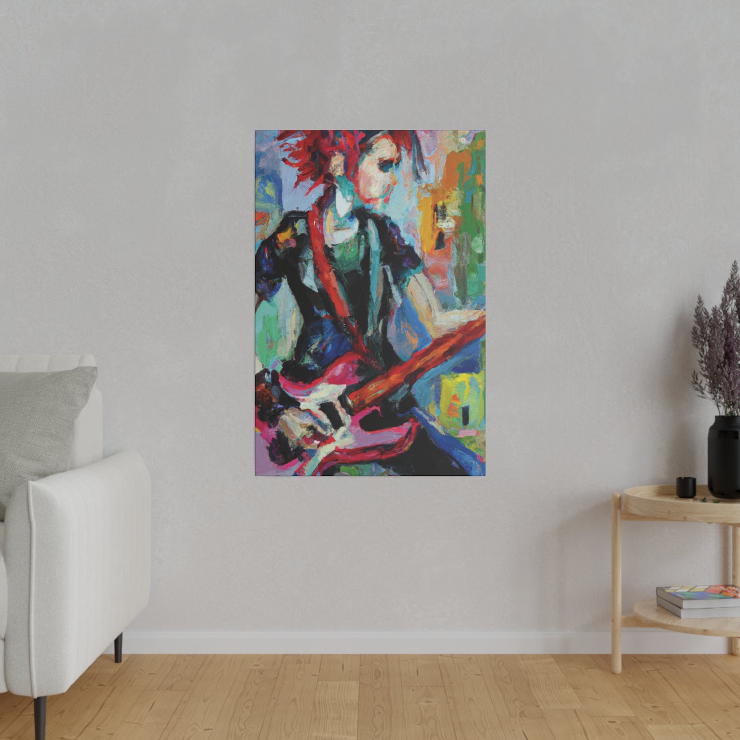 7837X - Rockstar Oil Painting Style Print | Poster | Home Decor | Wall Art | Music Art | Canvas