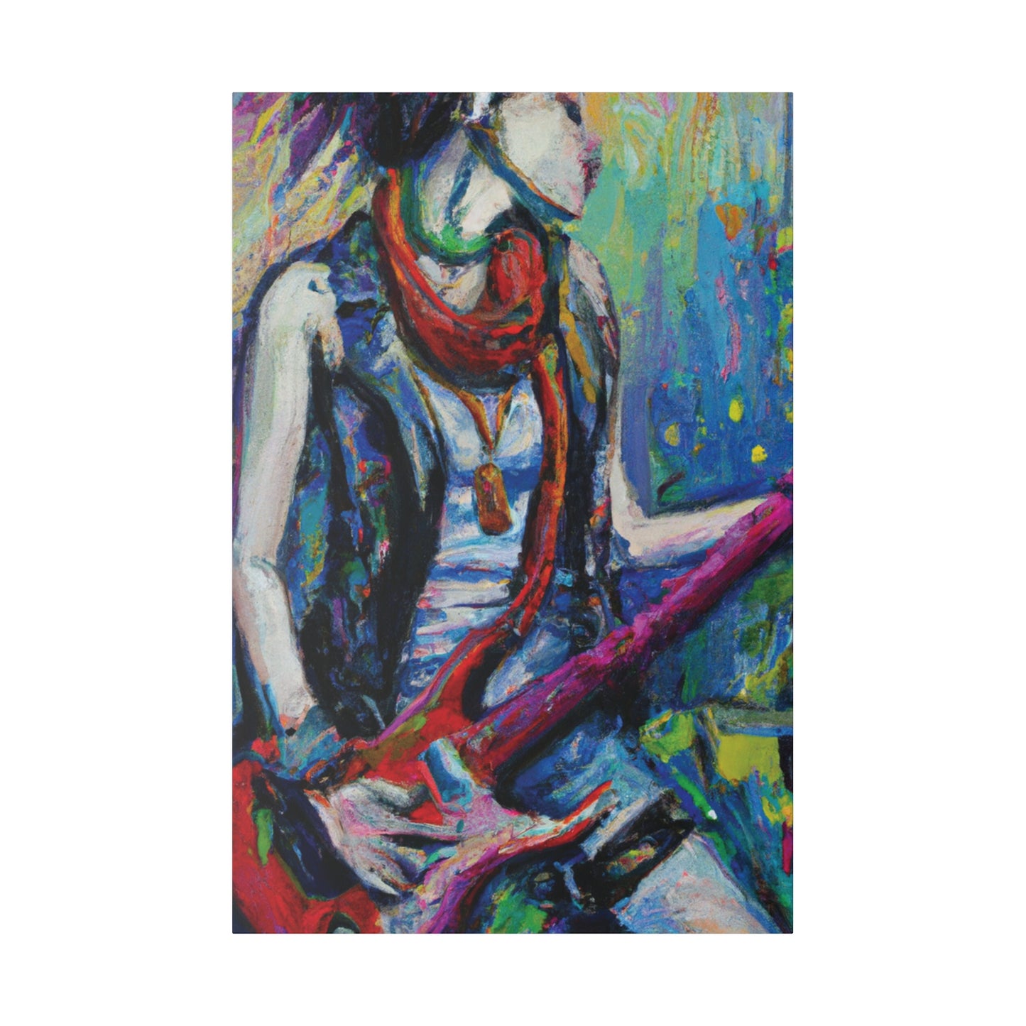 6328G - Rockstar Oil Painting Style Print | Poster | Home Decor | Wall Art | Music Art | Canvas