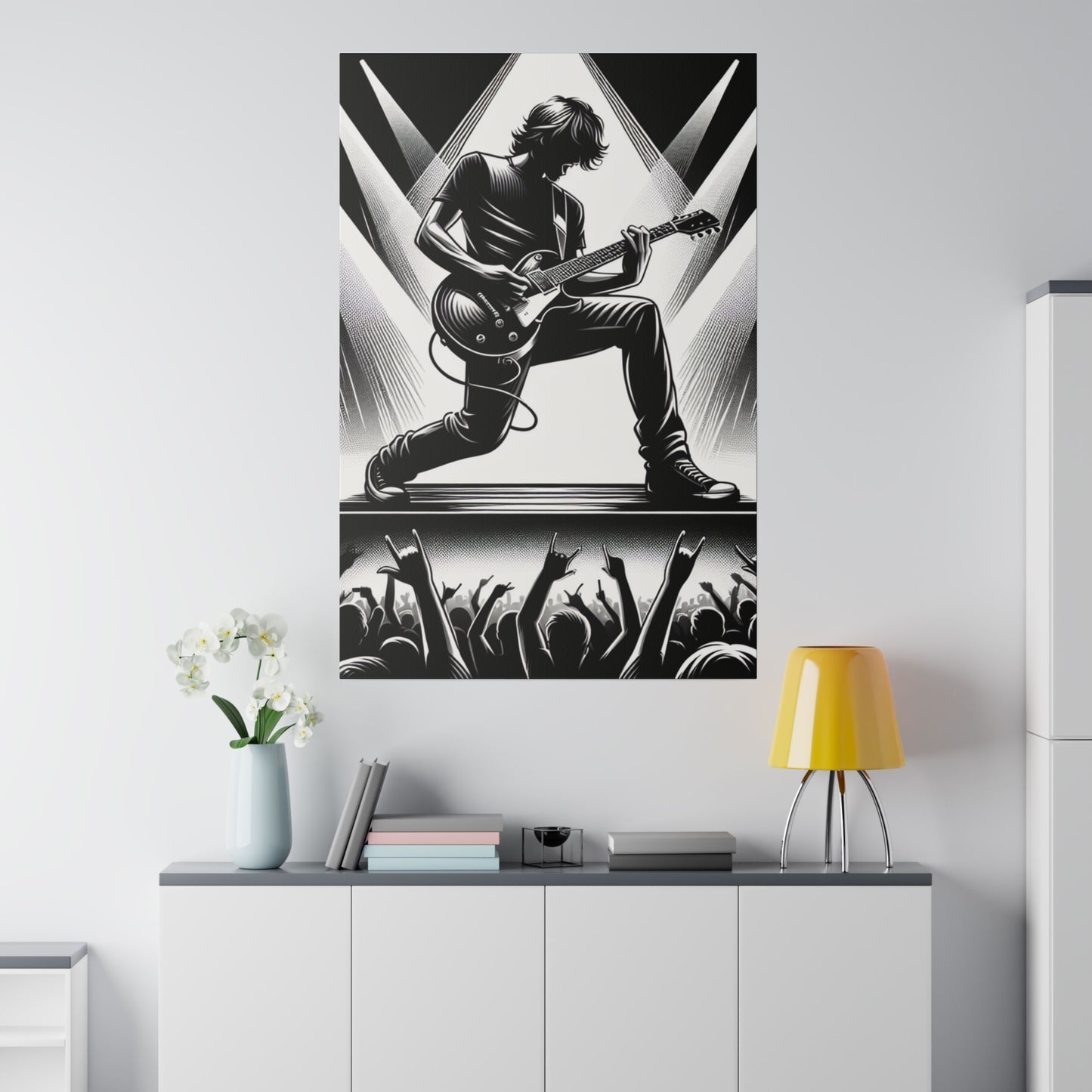 3126J - music art work, rockstar gifts, musician gift ideas, guitar art work, guitar artwork, guitar wall art canvas, playing guitar, decor