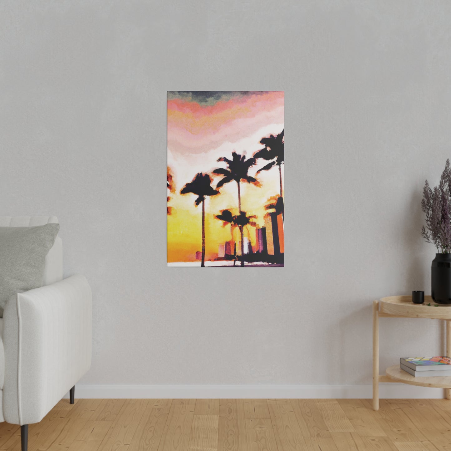 8005X - Miami Beach Sunset Painting Print | Miami | Beach | Sunset | Poster | Home Decor | Wall Art | Canvas