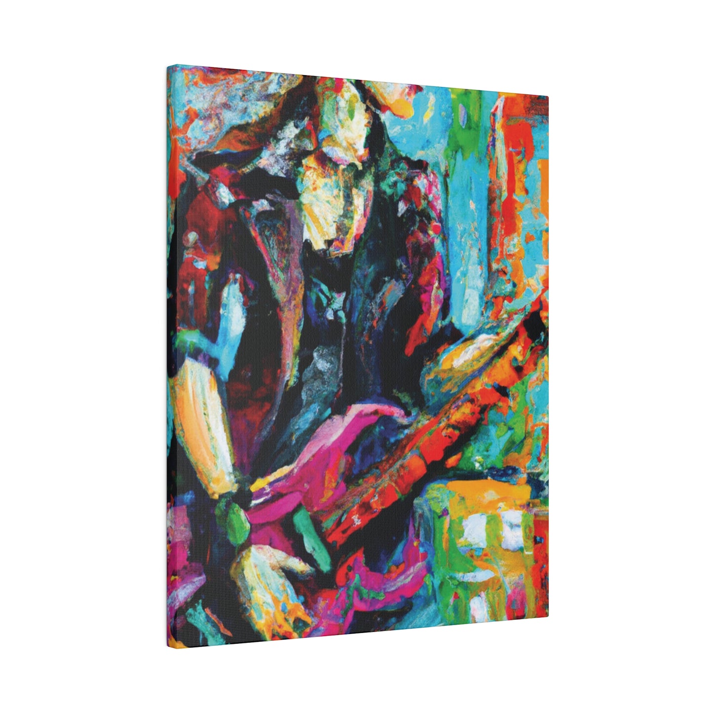 5003E - Rockstar Oil Painting Style Print | Poster | Home Decor | Wall Art | Music Art | Canvas