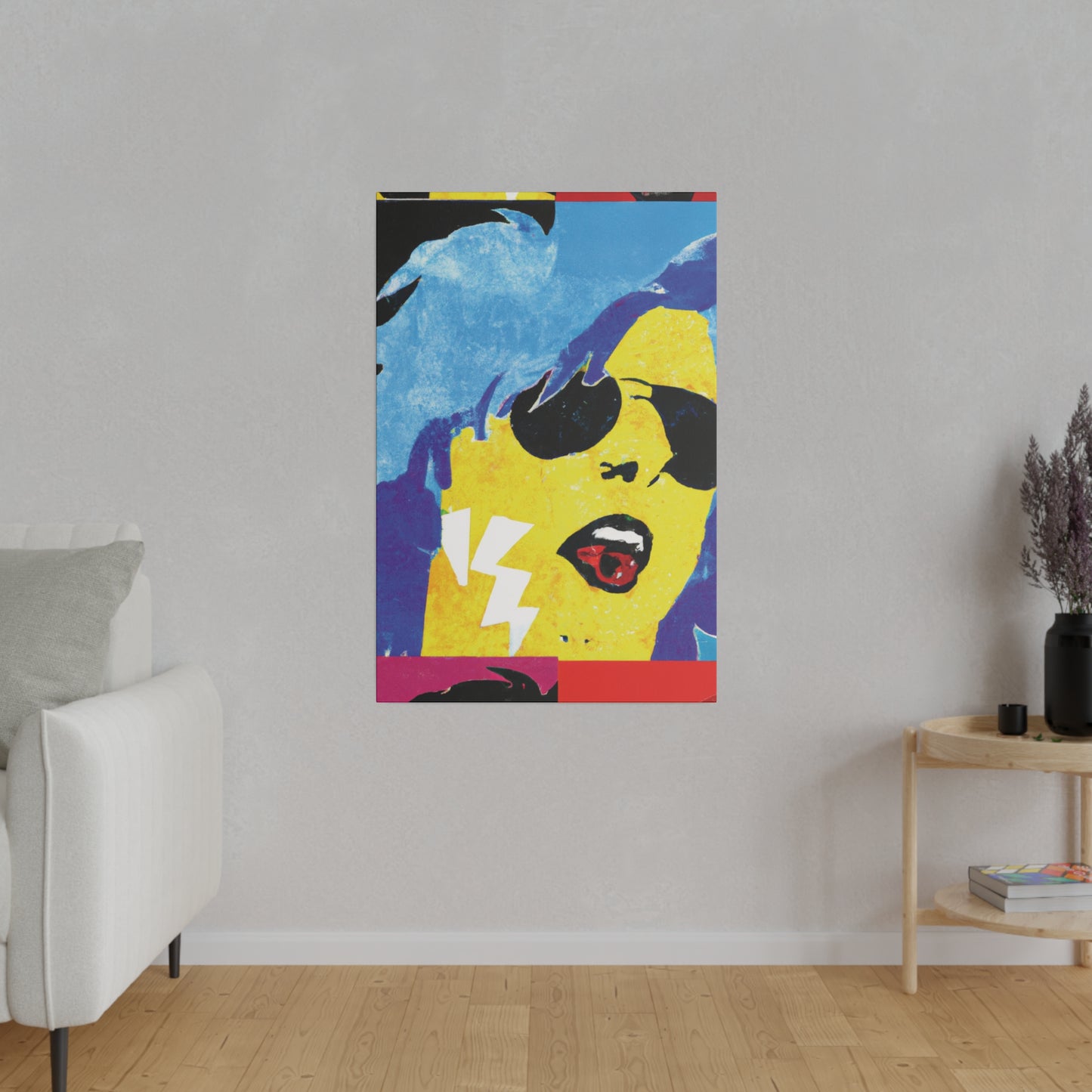 7517Q - Rockstar Painting Print | Face | Abstract | Poster | Home Decor | Wall Art | Music Art | Canvas