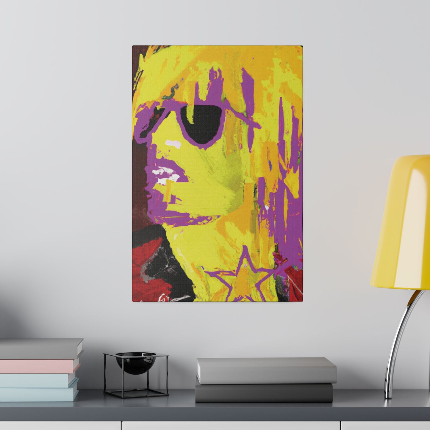 138G - Rockstar Painting Print | Face | Abstract | Poster | Home Decor | Wall Art | Music Art | Canvas