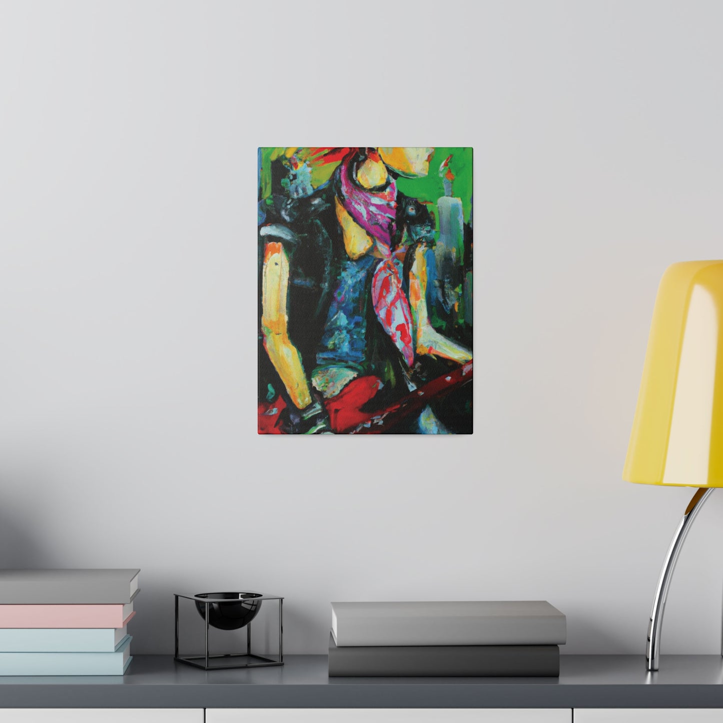 5198V - Rockstar Oil Painting Style Print | Poster | Home Decor | Wall Art | Music Art | Canvas