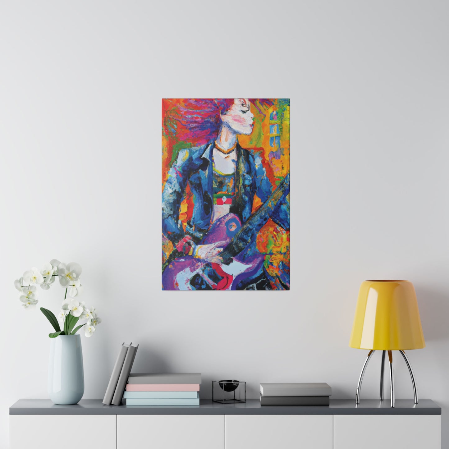 8135R - Rockstar Oil Painting Style Print | Poster | Home Decor | Wall Art | Music Art | Canvas