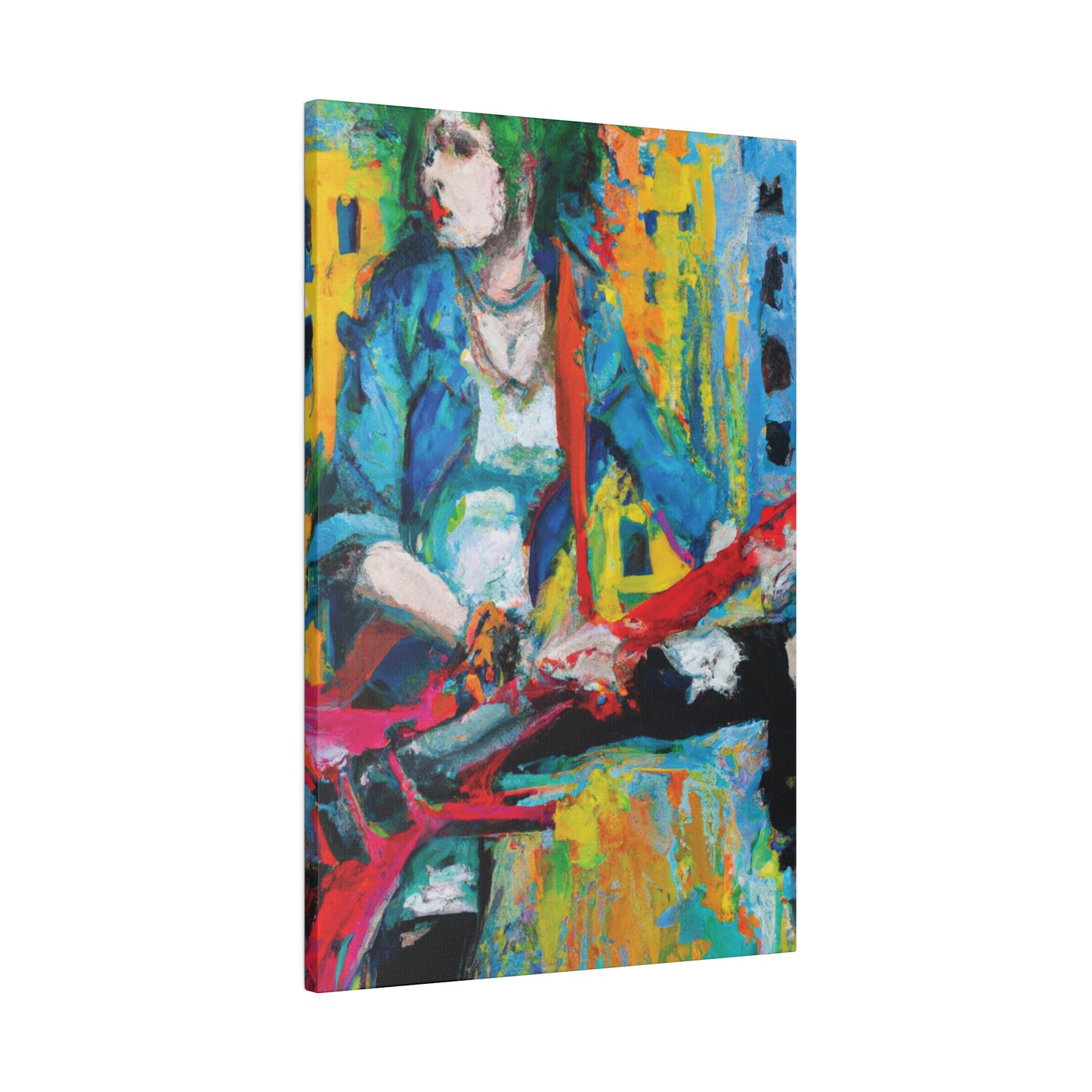 845K - Rockstar Oil Painting Style Print | Poster | Home Decor | Wall Art | Music Art | Canvas