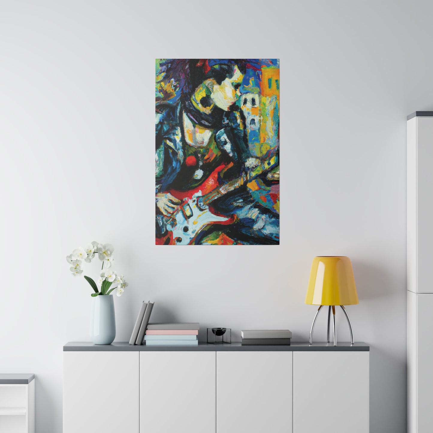 7547K - Rockstar Oil Painting Style Print | Poster | Home Decor | Wall Art | Music Art | Canvas