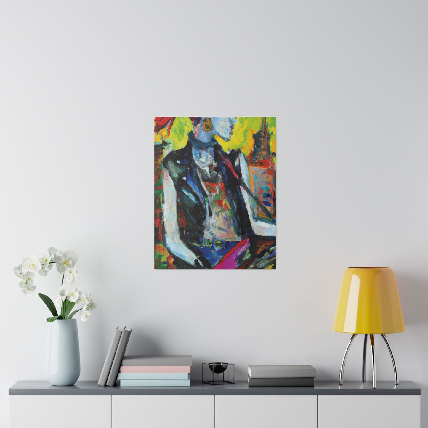 7349W - Rockstar Oil Painting Style Print | Poster | Home Decor | Wall Art | Music Art | Canvas
