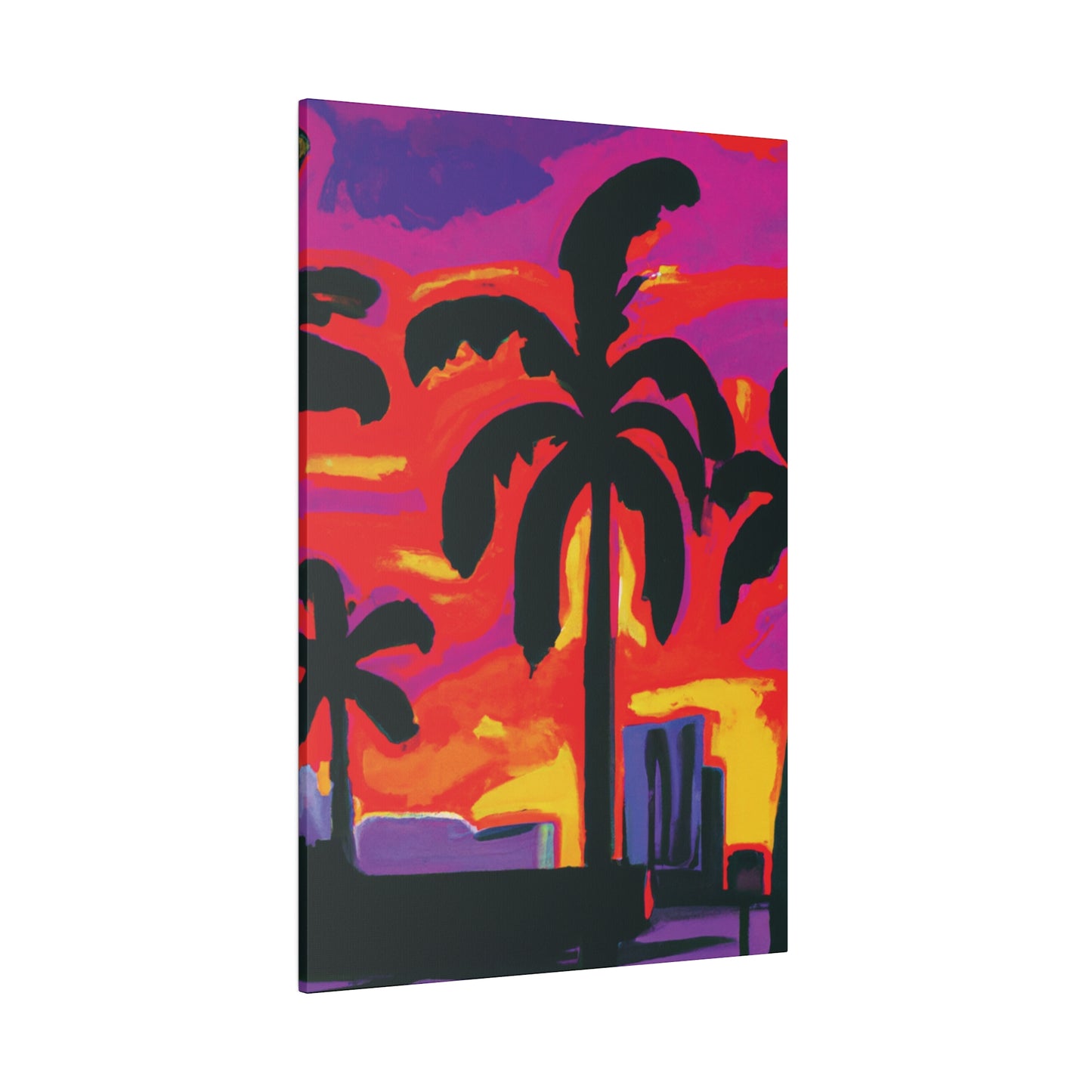 4066V - Miami Beach Sunset Painting Print | Miami | Beach | Sunset | Poster | Home Decor | Wall Art | Canvas