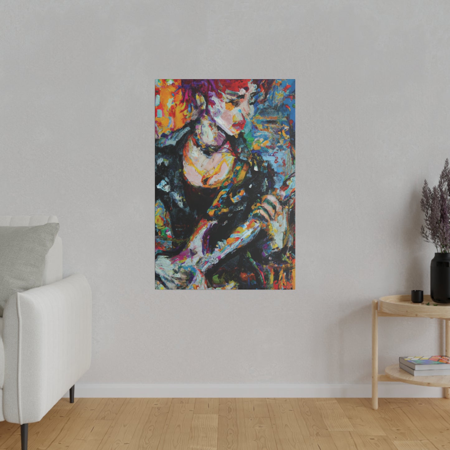 2106T - Rockstar Oil Painting Style Print | Poster | Home Decor | Wall Art | Music Art | Canvas