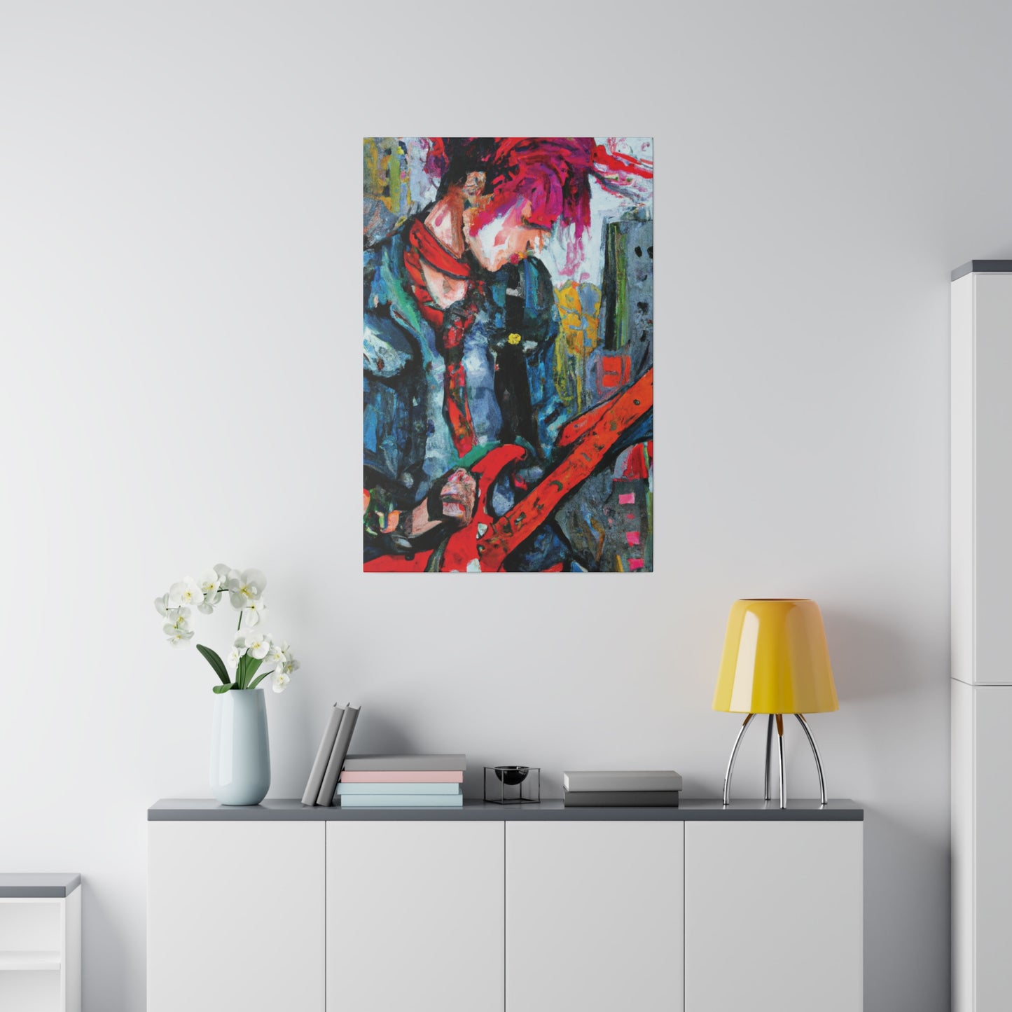 4972T - Rockstar Oil Painting Style Print | Poster | Home Decor | Wall Art | Music Art | Canvas