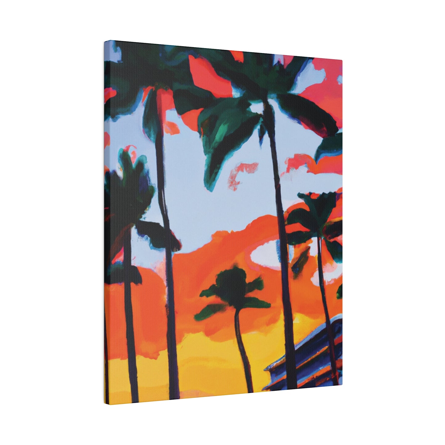 2741Q - Miami Beach Sunset Painting Print | Miami | Beach | Sunset | Poster | Home Decor | Wall Art | Canvas