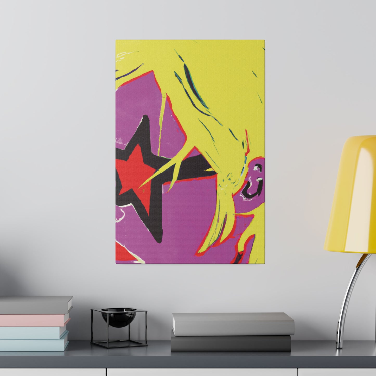 938K - Rockstar Painting Print | Face | Abstract | Poster | Home Decor | Wall Art | Music Art | Canvas