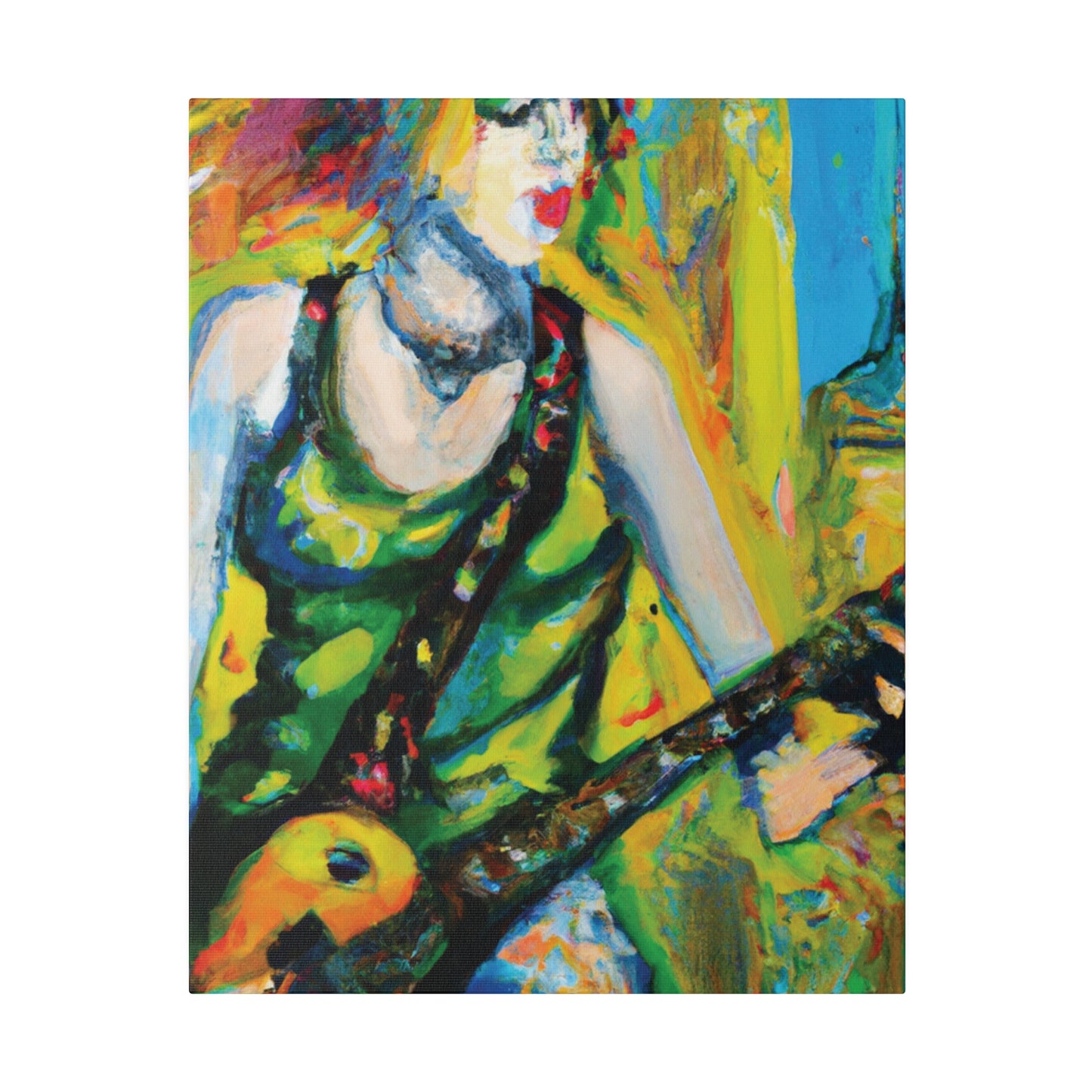 4713C - Rockstar Oil Painting Style Print | Poster | Home Decor | Wall Art | Music Art | Canvas