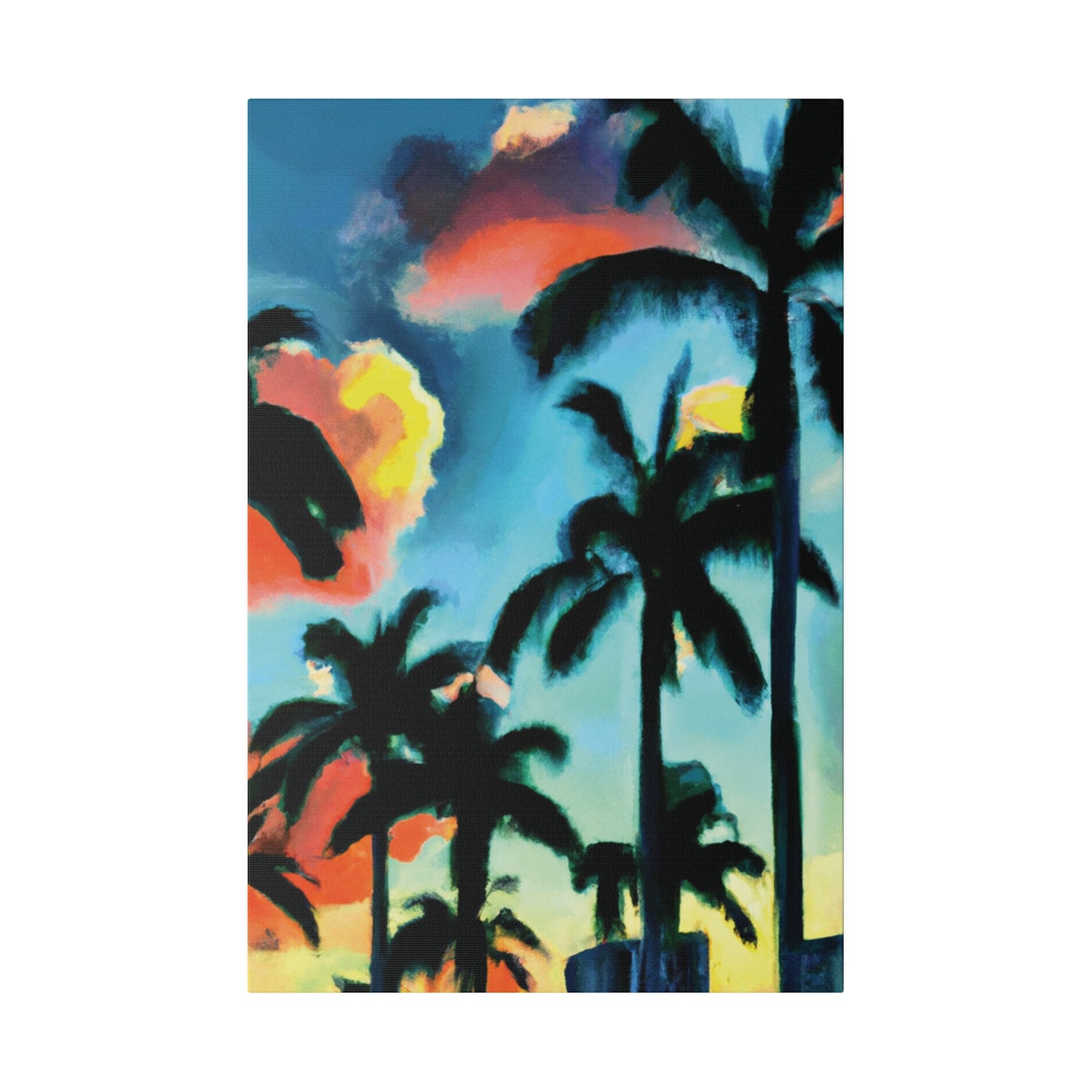 8724W - Miami Beach Sunset Painting Print | Miami | Beach | Sunset | Poster | Home Decor | Wall Art | Canvas