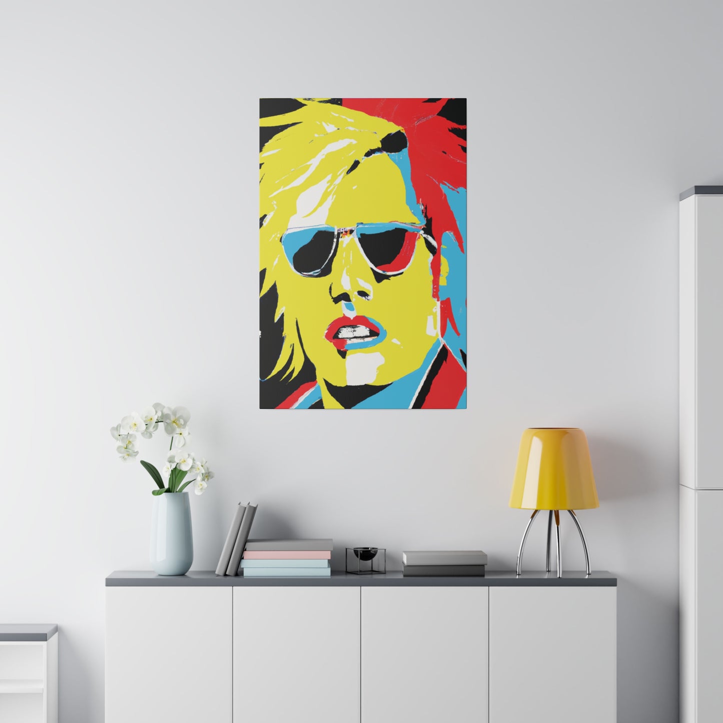 7436R - Rockstar Painting Print | Face | Abstract | Poster | Home Decor | Wall Art | Music Art | Canvas