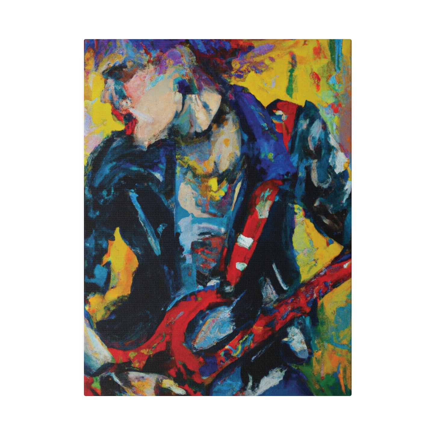 2249F - Rockstar Oil Painting Style Print | Poster | Home Decor | Wall Art | Music Art | Canvas