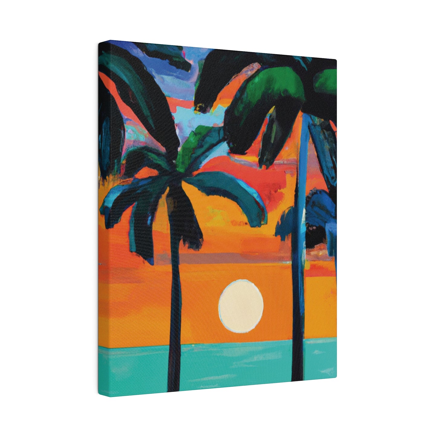 4567C - Miami Beach Sunset Painting Print | Miami | Beach | Sunset | Poster | Home Decor | Wall Art | Canvas