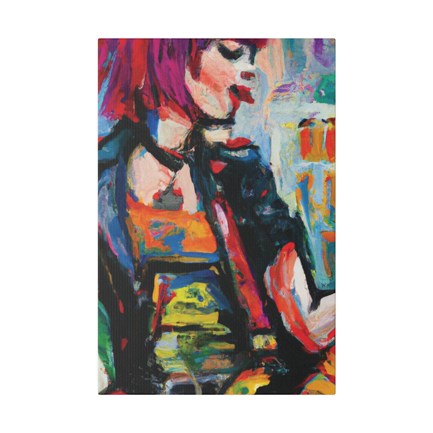 5917U - Rockstar Oil Painting Style Print | Poster | Home Decor | Wall Art | Music Art | Canvas