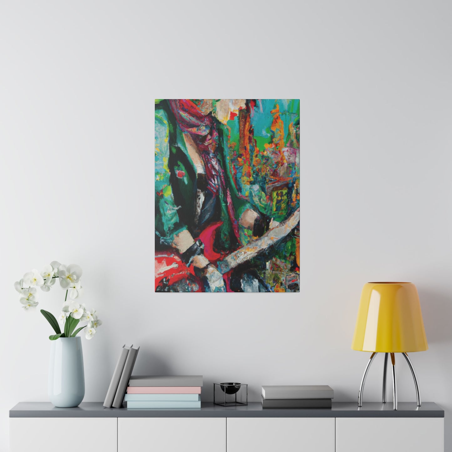 8679Y - Rockstar Oil Painting Style Print | Poster | Home Decor | Wall Art | Music Art | Canvas