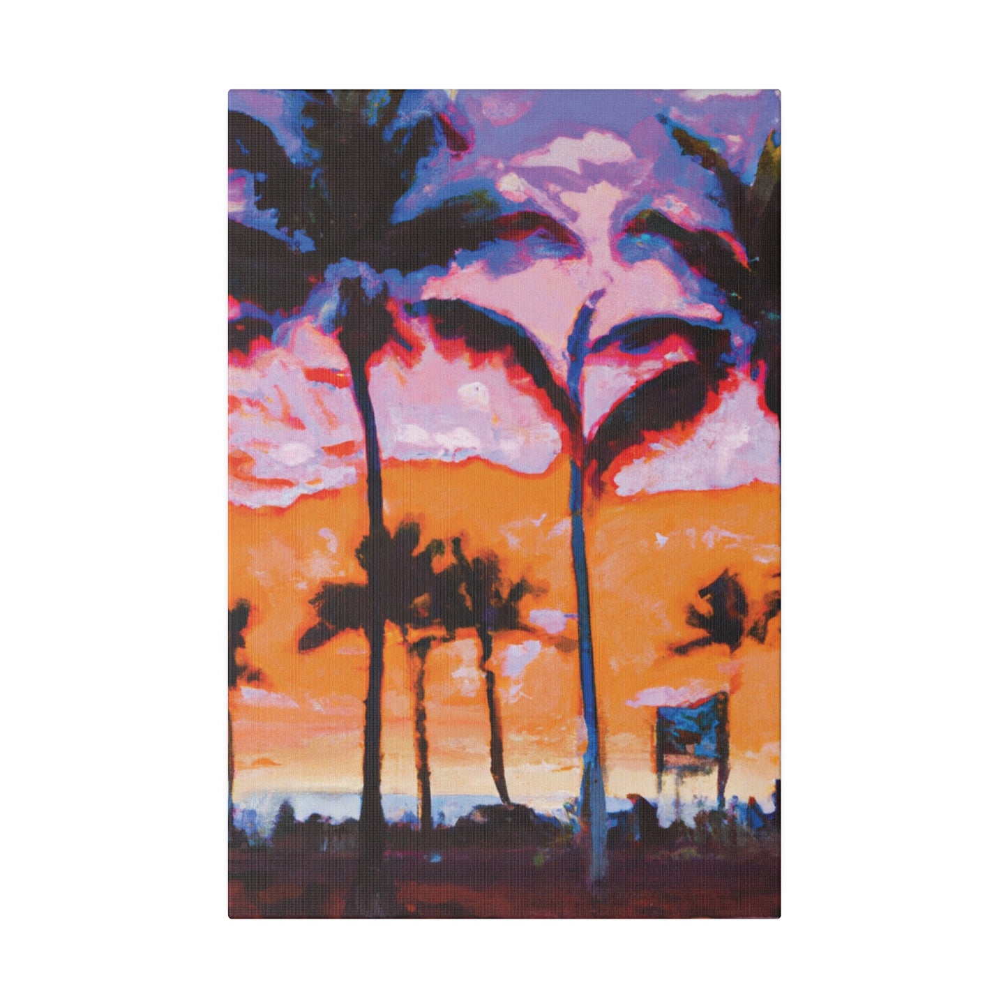 8373X - Miami Beach Sunset Painting Print | Miami | Beach | Sunset | Poster | Home Decor | Wall Art | Canvas