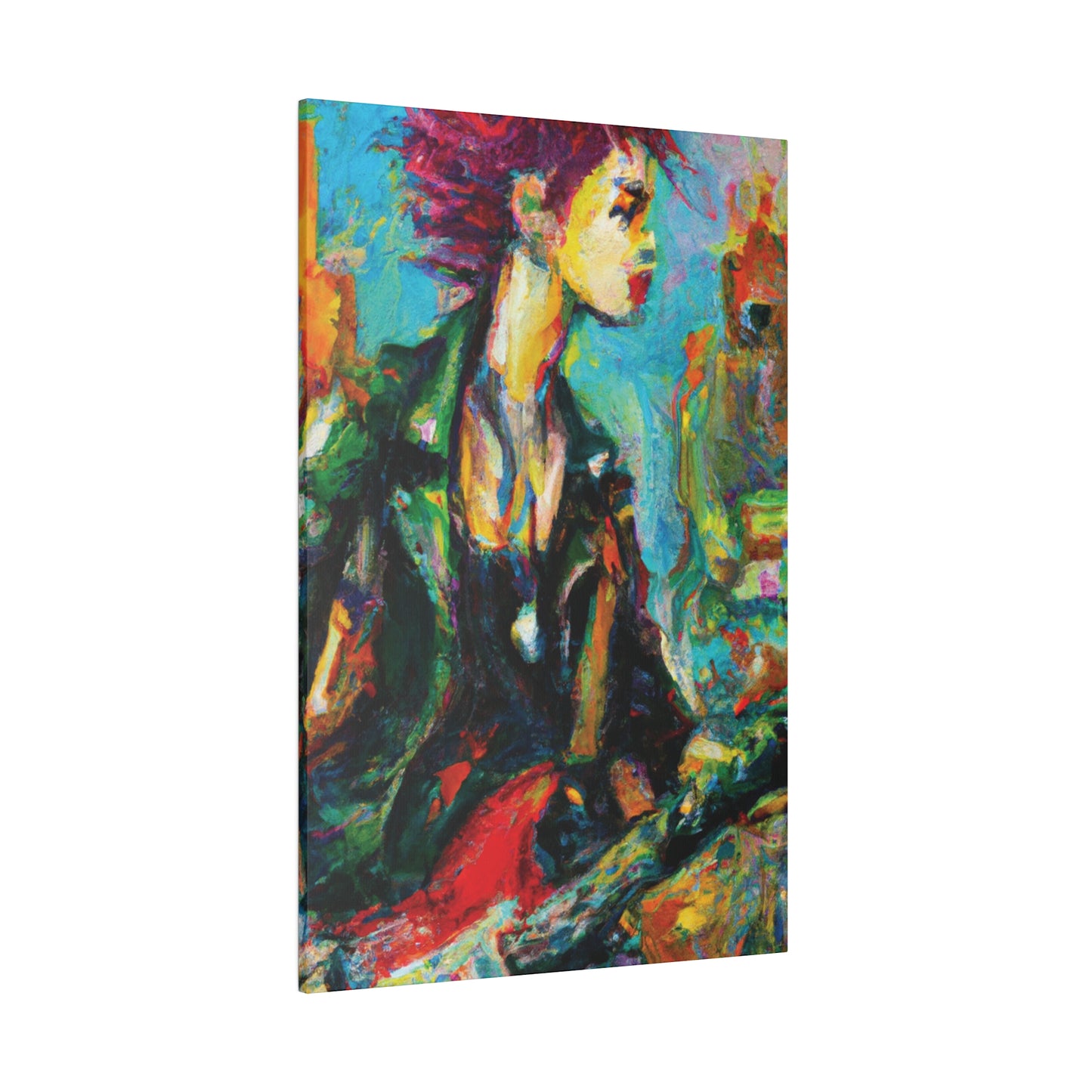 7063X - Rockstar Oil Painting Style Print | Poster | Home Decor | Wall Art | Music Art | Canvas