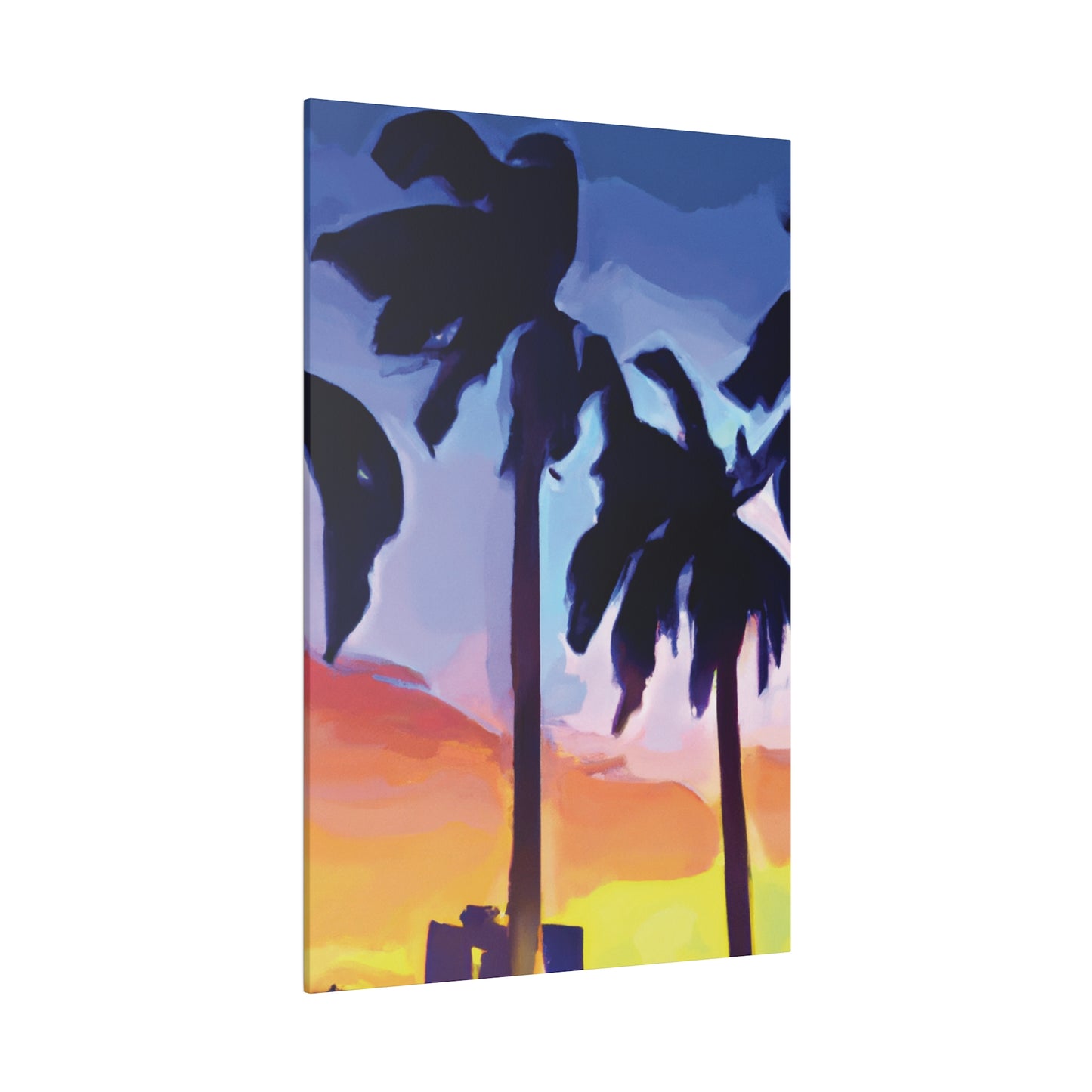 8208A - Miami Beach Sunset Painting Print | Miami | Beach | Sunset | Poster | Home Decor | Wall Art | Canvas