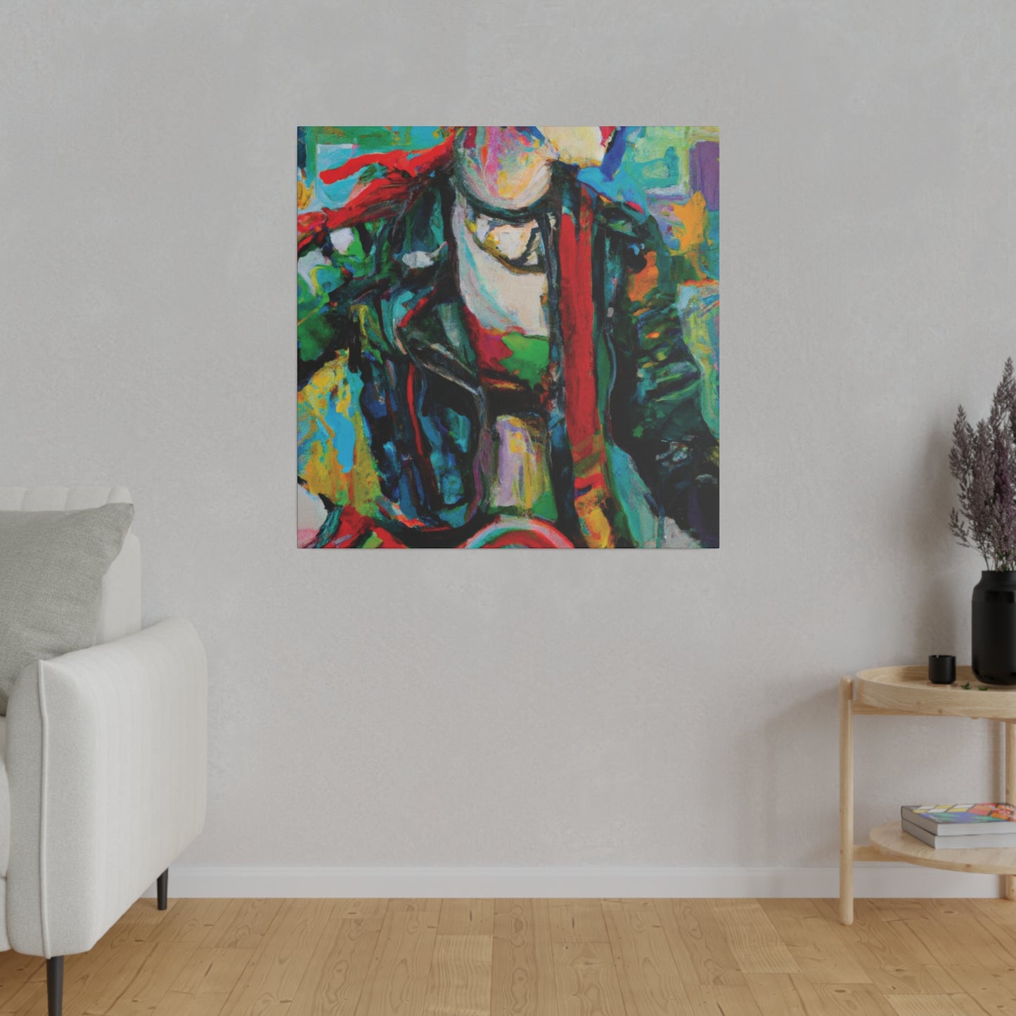 7245X - Rockstar Oil Painting Style Print | Poster | Home Decor | Wall Art | Music Art | Canvas