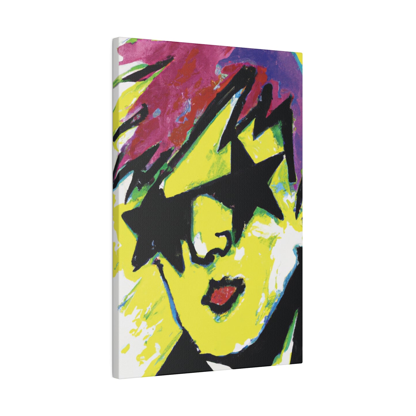 7497H - Rockstar Painting Print | Face | Abstract | Poster | Home Decor | Wall Art | Music Art | Canvas