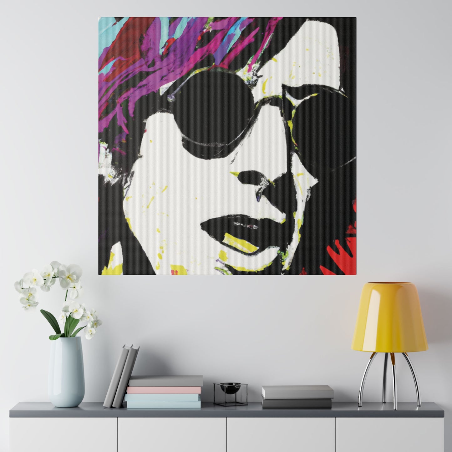 9436F - Rockstar Painting Print | Face | Abstract | Poster | Home Decor | Wall Art | Music Art | Canvas