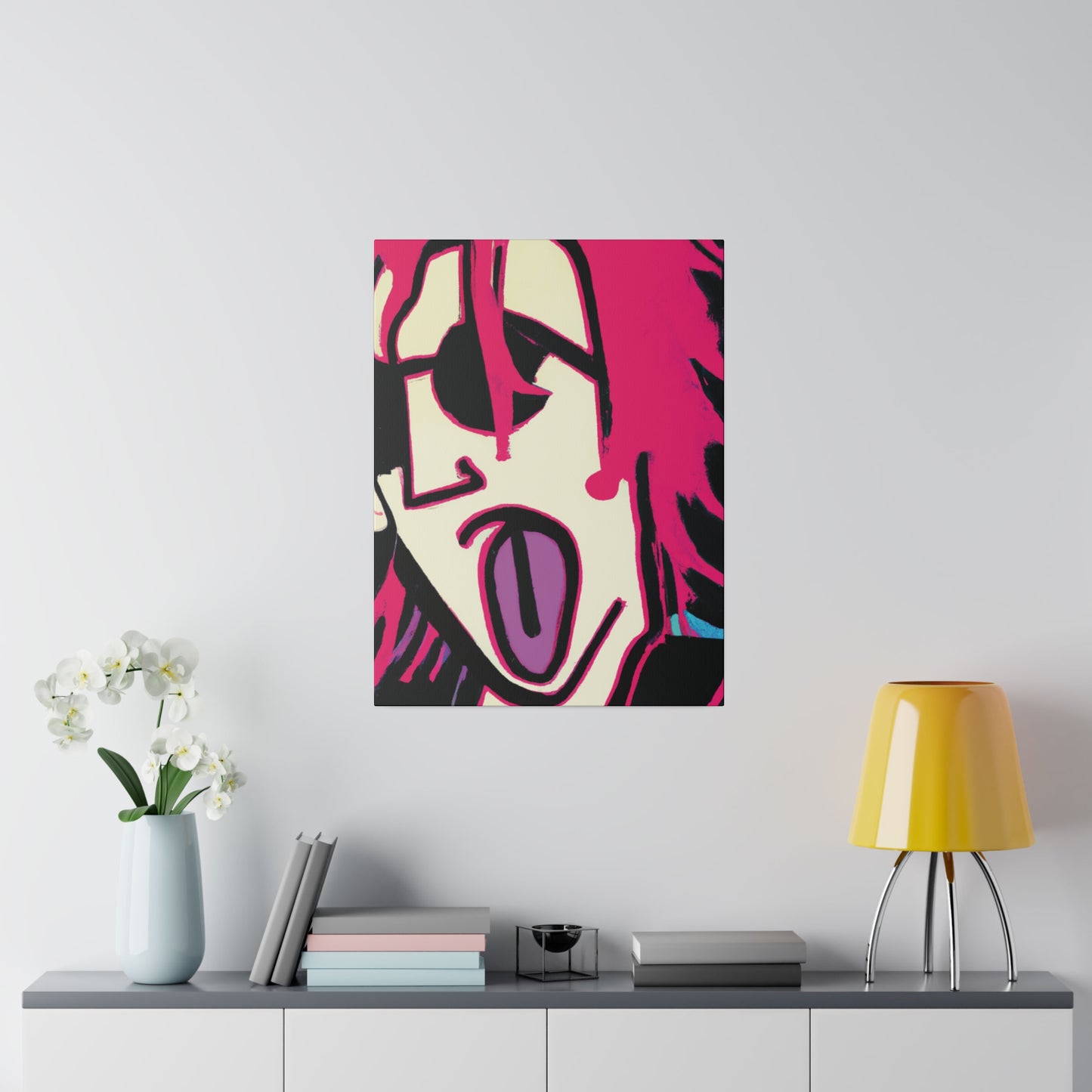 7356Q - Rockstar Painting Print | Face | Abstract | Poster | Home Decor | Wall Art | Music Art | Canvas