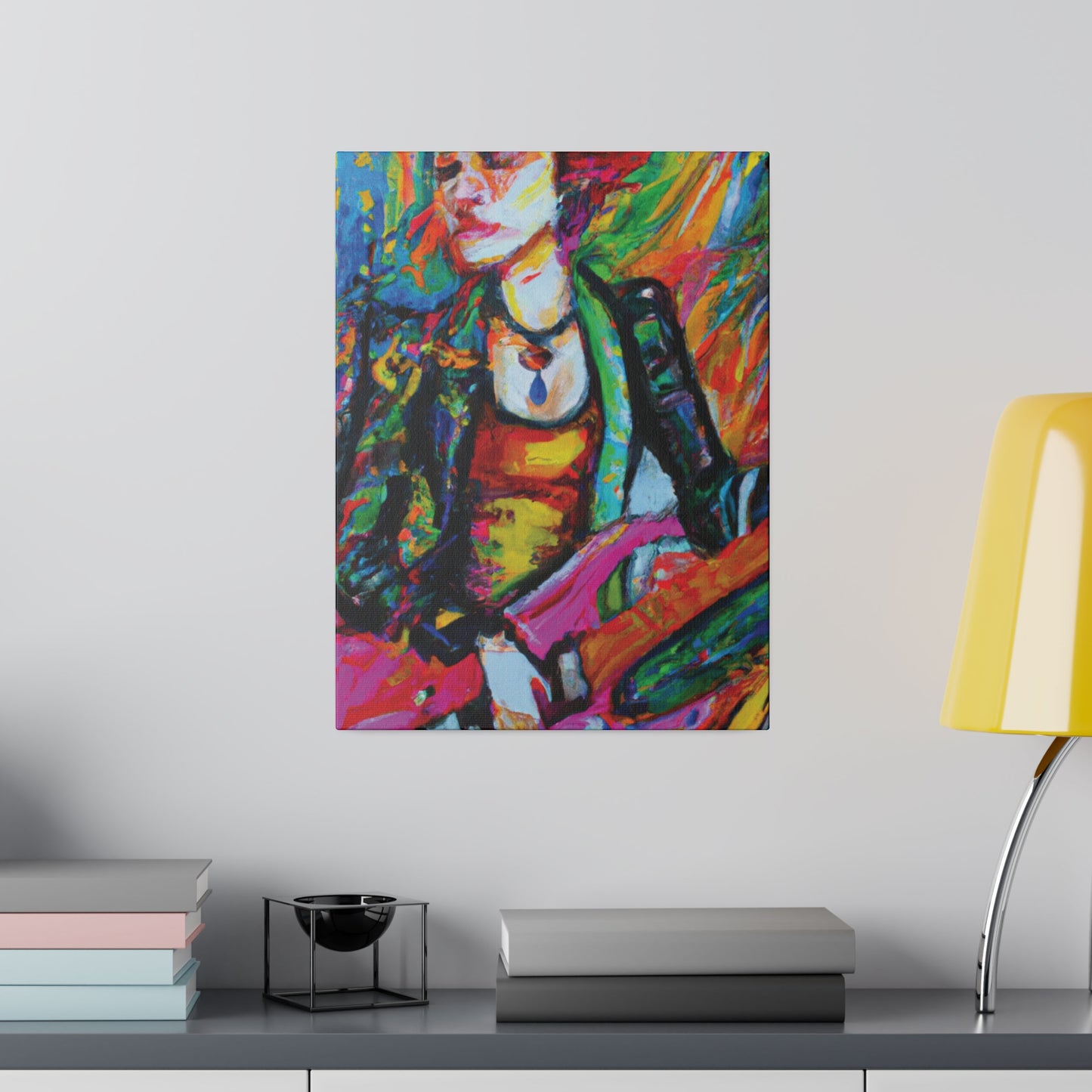 8293B - Rockstar Oil Painting Style Print | Poster | Home Decor | Wall Art | Music Art | Canvas