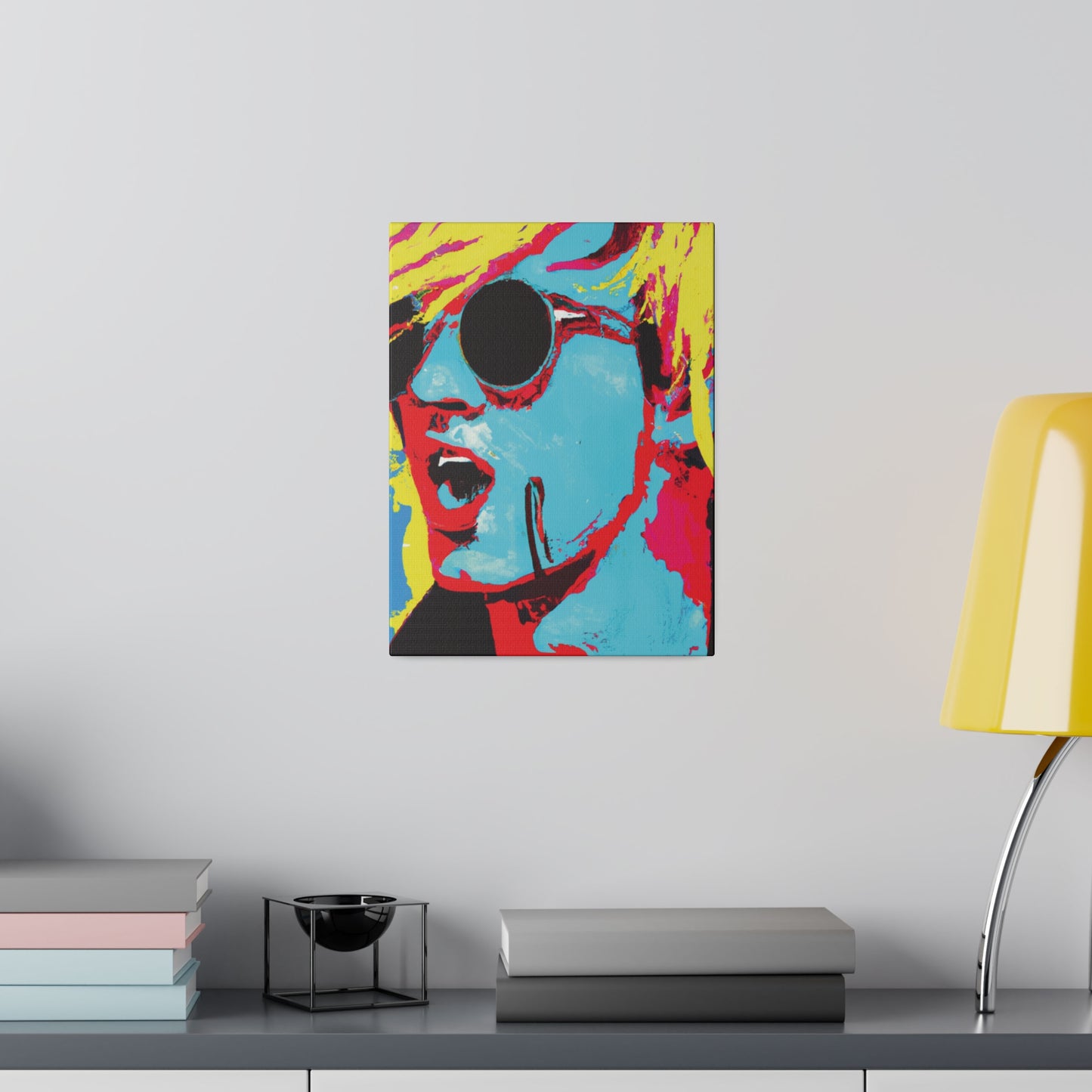 7198K - Rockstar Painting Print | Face | Abstract | Poster | Home Decor | Wall Art | Music Art | Canvas