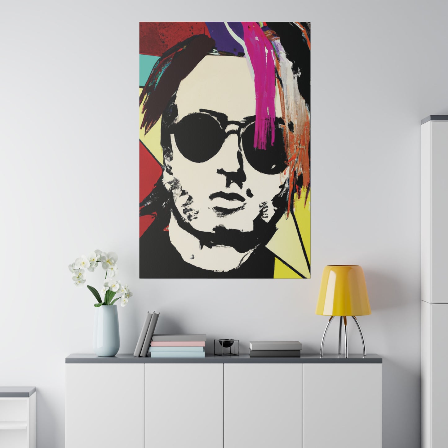 7641U - Rockstar Painting Print | Face | Abstract | Poster | Home Decor | Wall Art | Music Art | Canvas