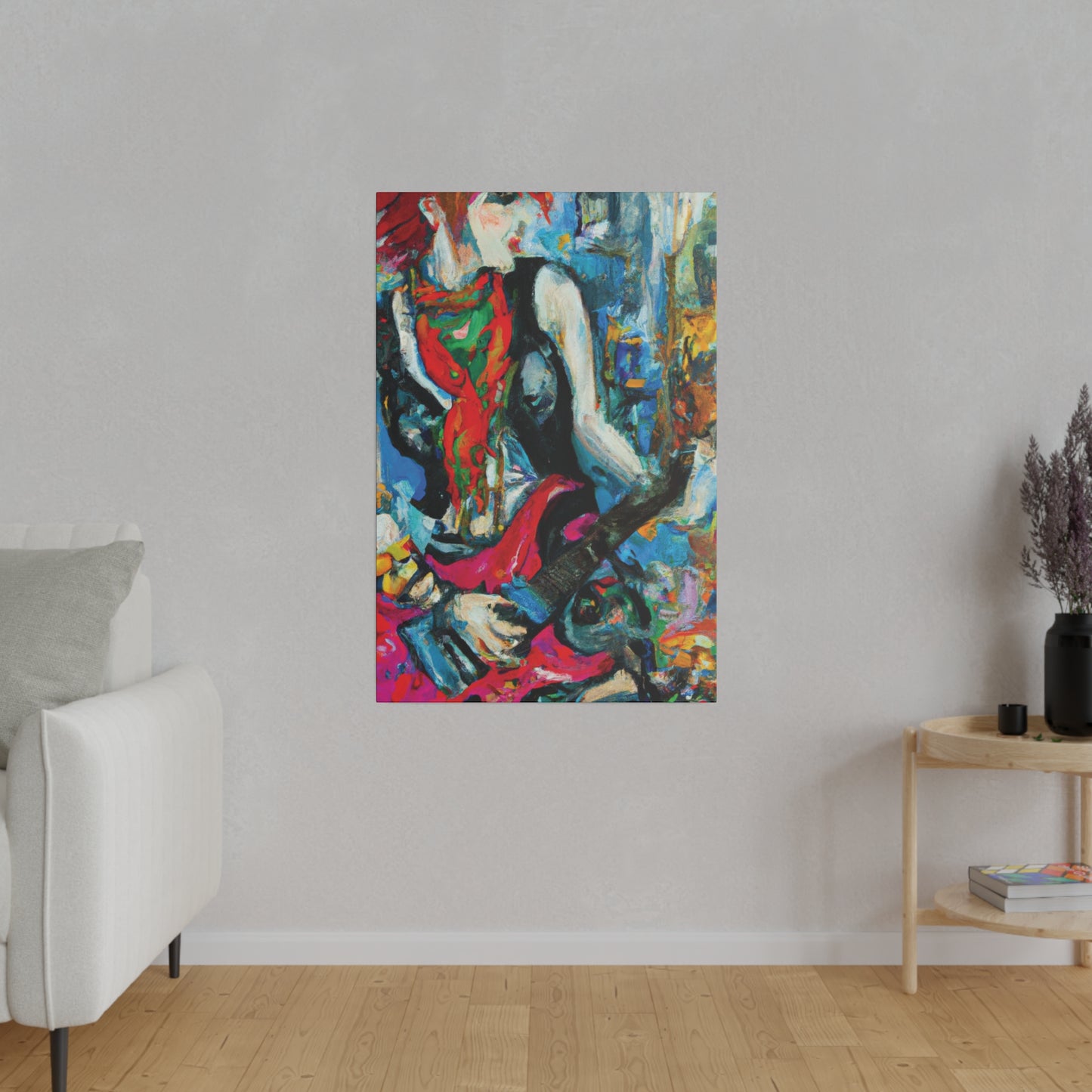 8722E - Rockstar Oil Painting Style Print | Poster | Home Decor | Wall Art | Music Art | Canvas