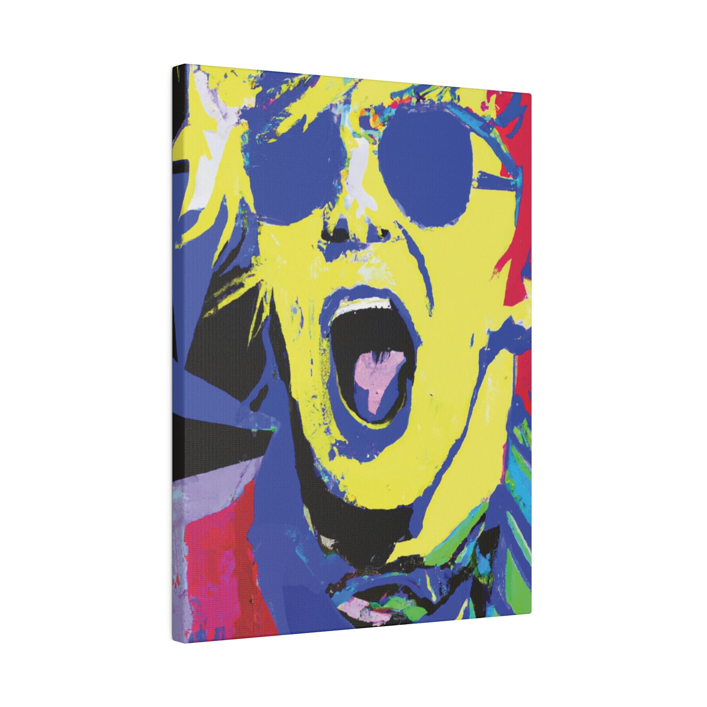 7451T - Rockstar Painting Print | Face | Abstract | Poster | Home Decor | Wall Art | Music Art | Canvas