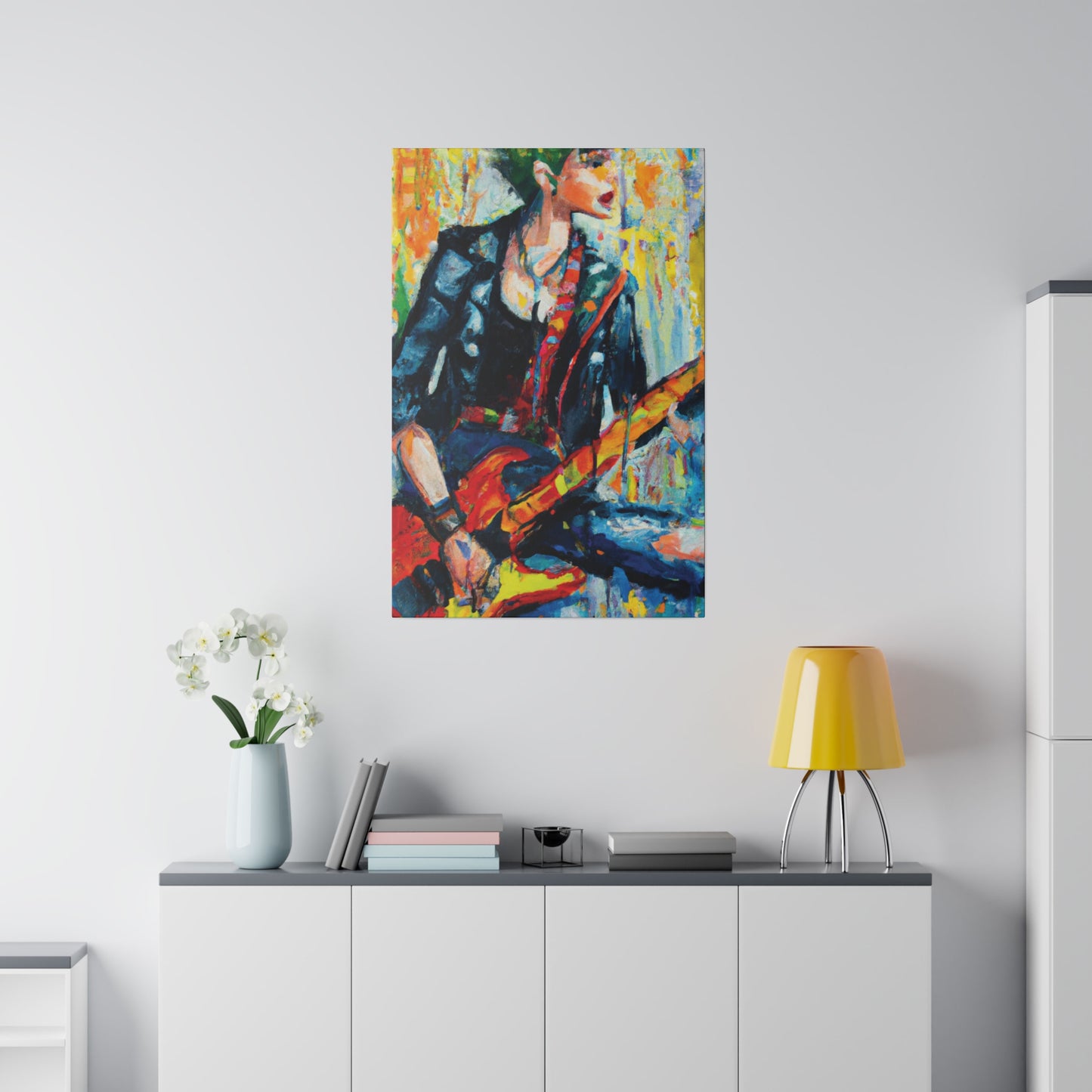 4573T - Rockstar Oil Painting Style Print | Poster | Home Decor | Wall Art | Music Art | Canvas