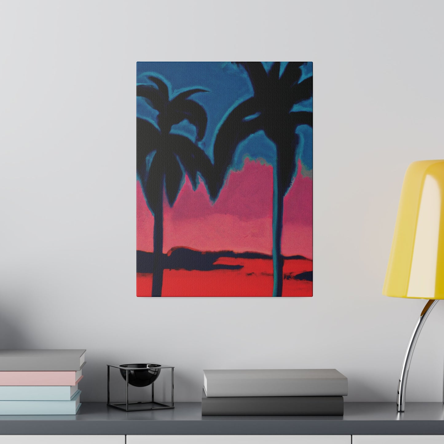 2545B - Miami Beach Sunset Painting Print | Miami | Beach | Sunset | Poster | Home Decor | Wall Art | Canvas