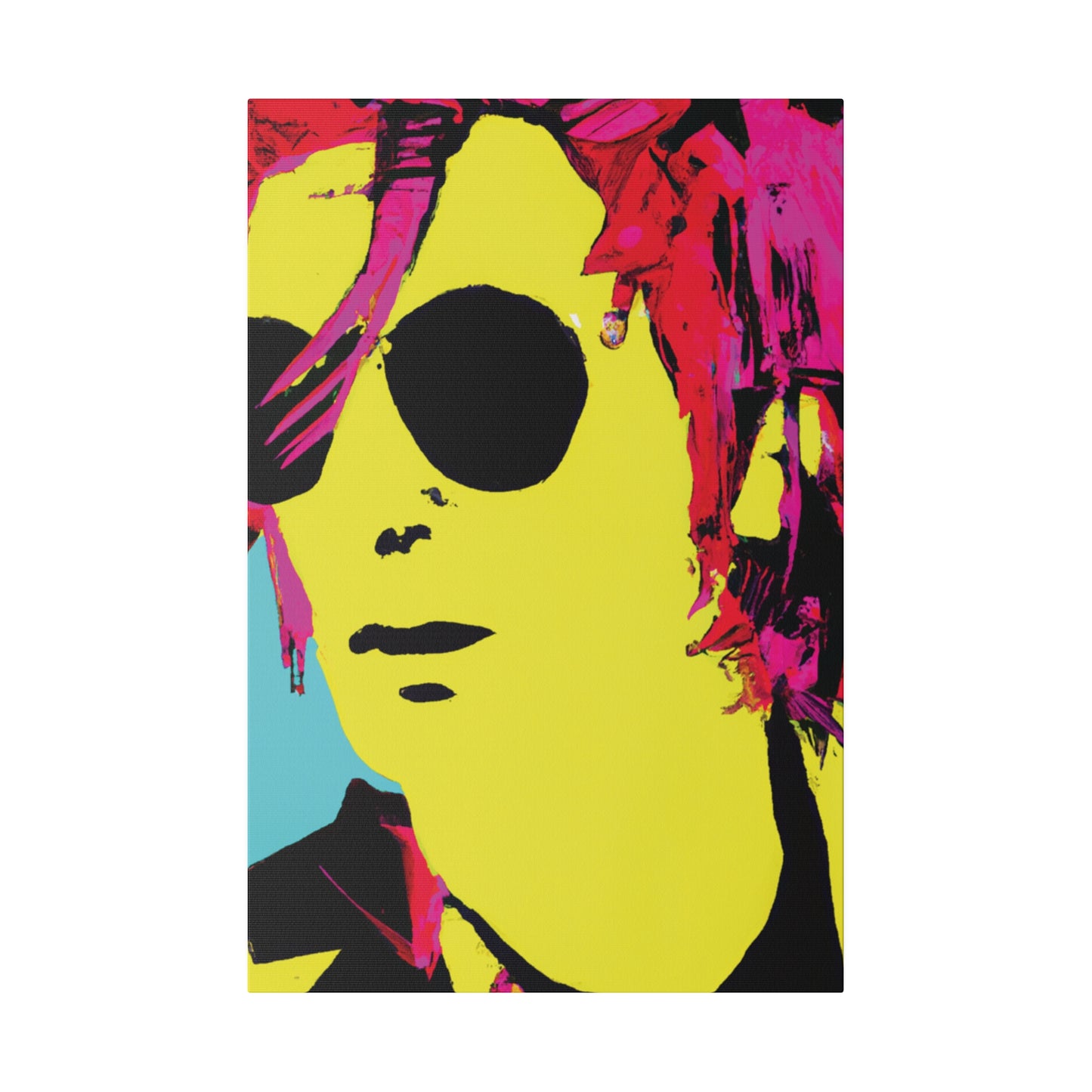 4543A - Rockstar Painting Print | Face | Abstract | Poster | Home Decor | Wall Art | Music Art | Canvas