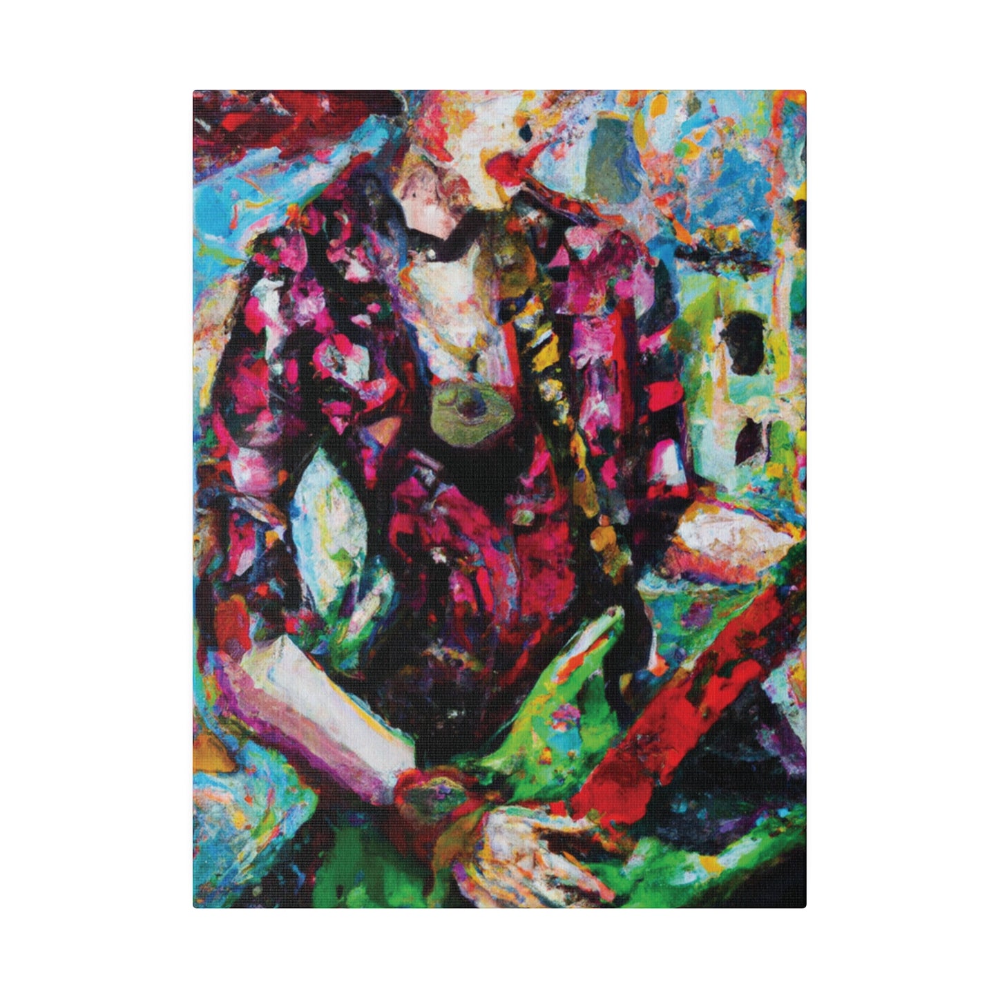 9453F - Rockstar Oil Painting Style Print | Poster | Home Decor | Wall Art | Music Art | Canvas