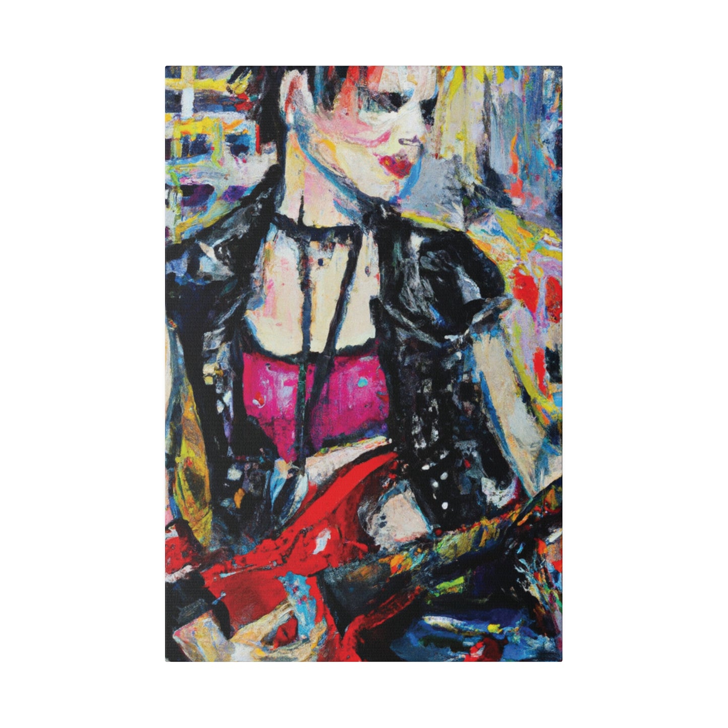 6167B - Rockstar Oil Painting Style Print | Poster | Home Decor | Wall Art | Music Art | Canvas