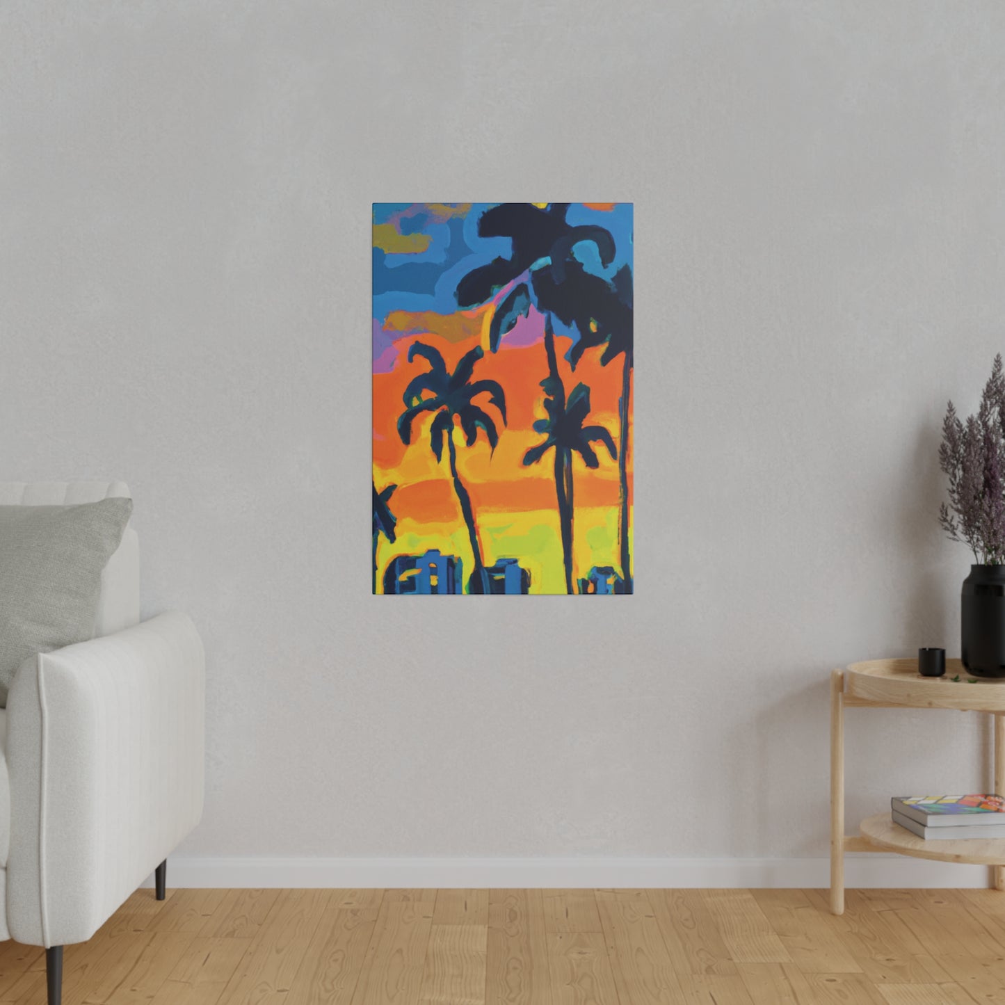 5462R - Miami Beach Sunset Painting Print | Miami | Beach | Sunset | Poster | Home Decor | Wall Art | Canvas