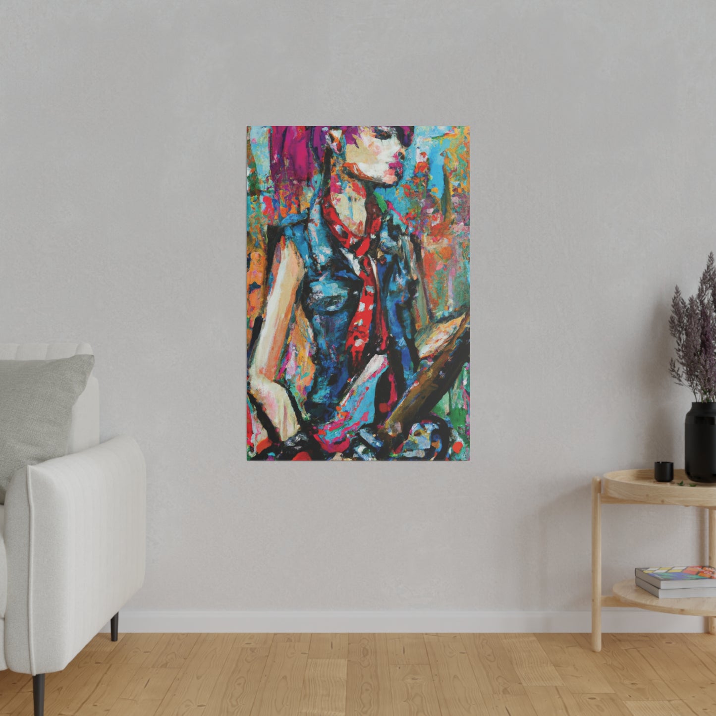 9405R - Rockstar Oil Painting Style Print | Poster | Home Decor | Wall Art | Music Art | Canvas