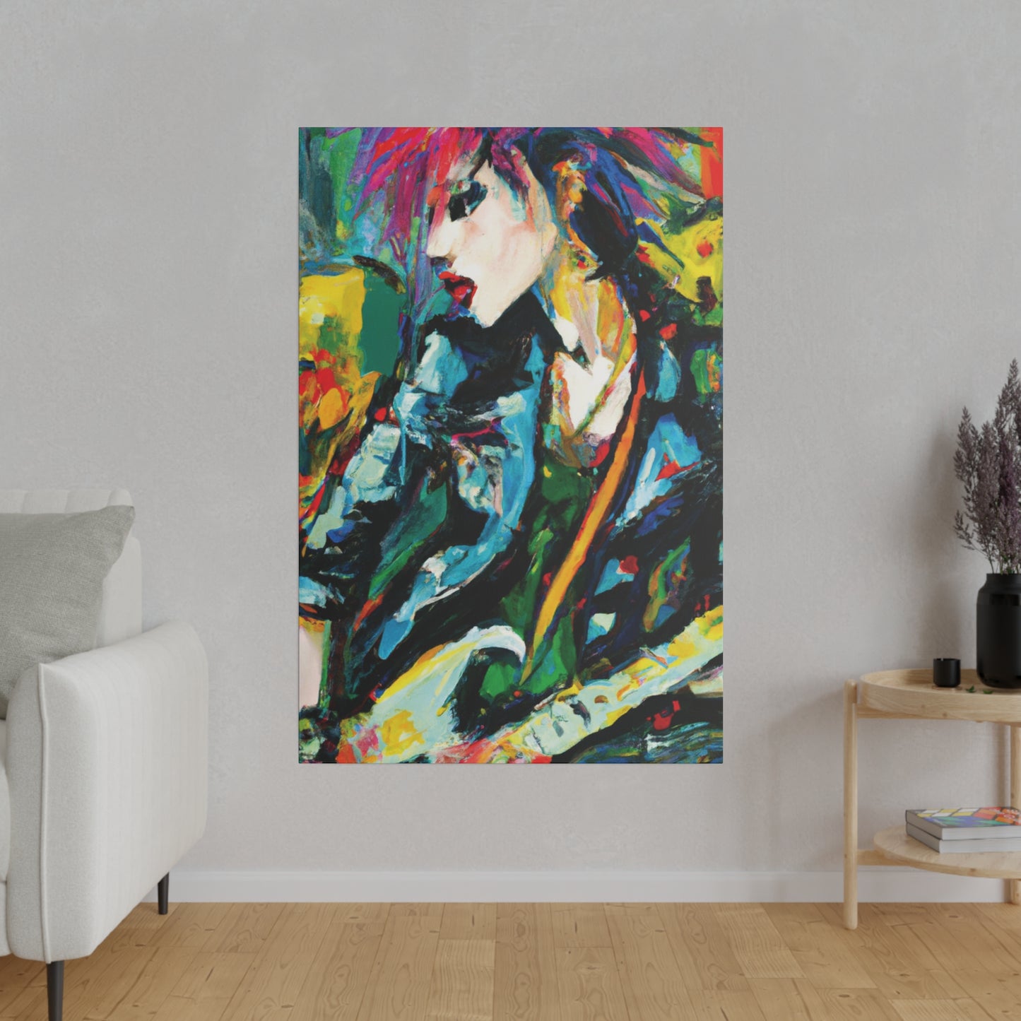 9841U - Rockstar Oil Painting Style Print | Poster | Home Decor | Wall Art | Music Art | Canvas