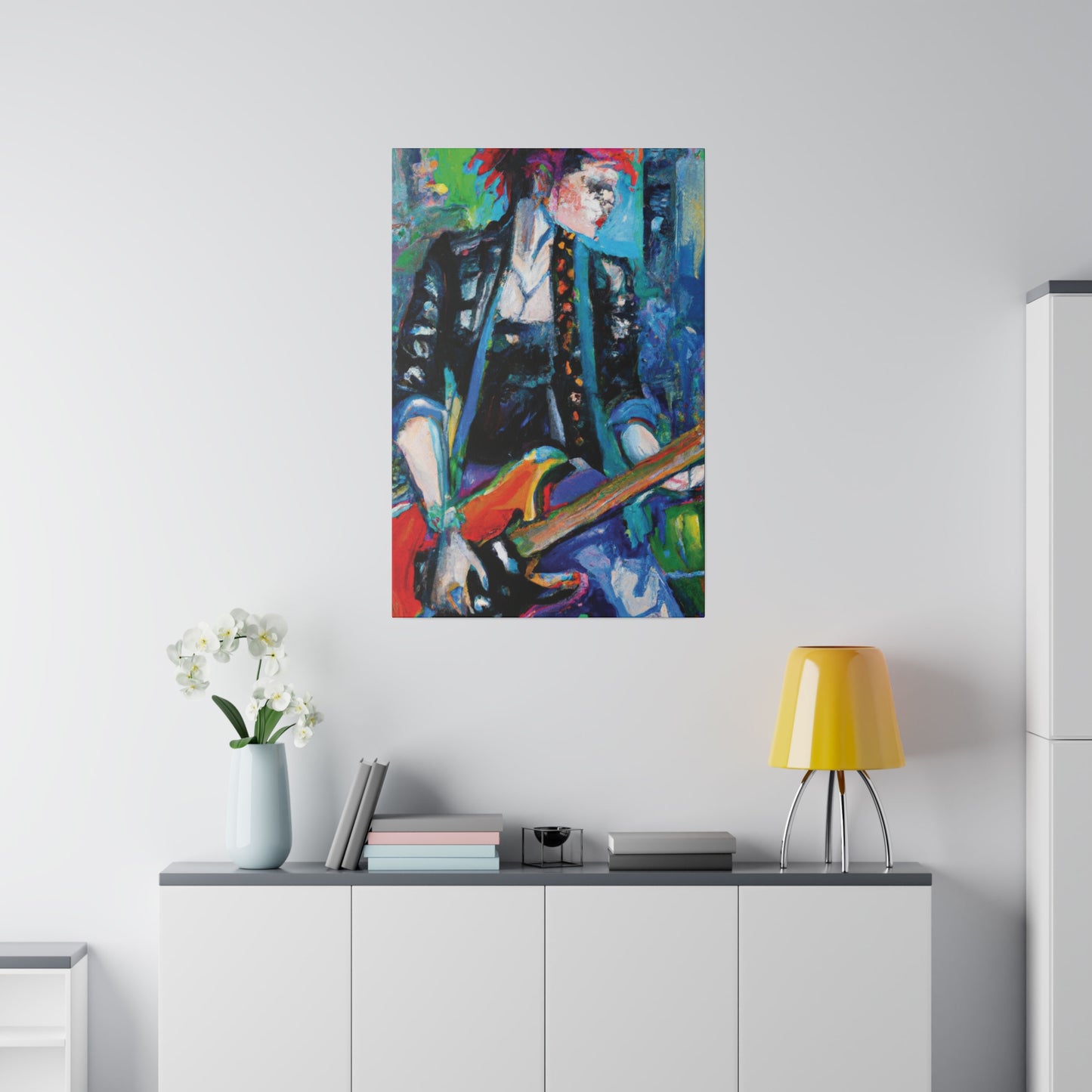 7376R - Rockstar Oil Painting Style Print | Poster | Home Decor | Wall Art | Music Art | Canvas